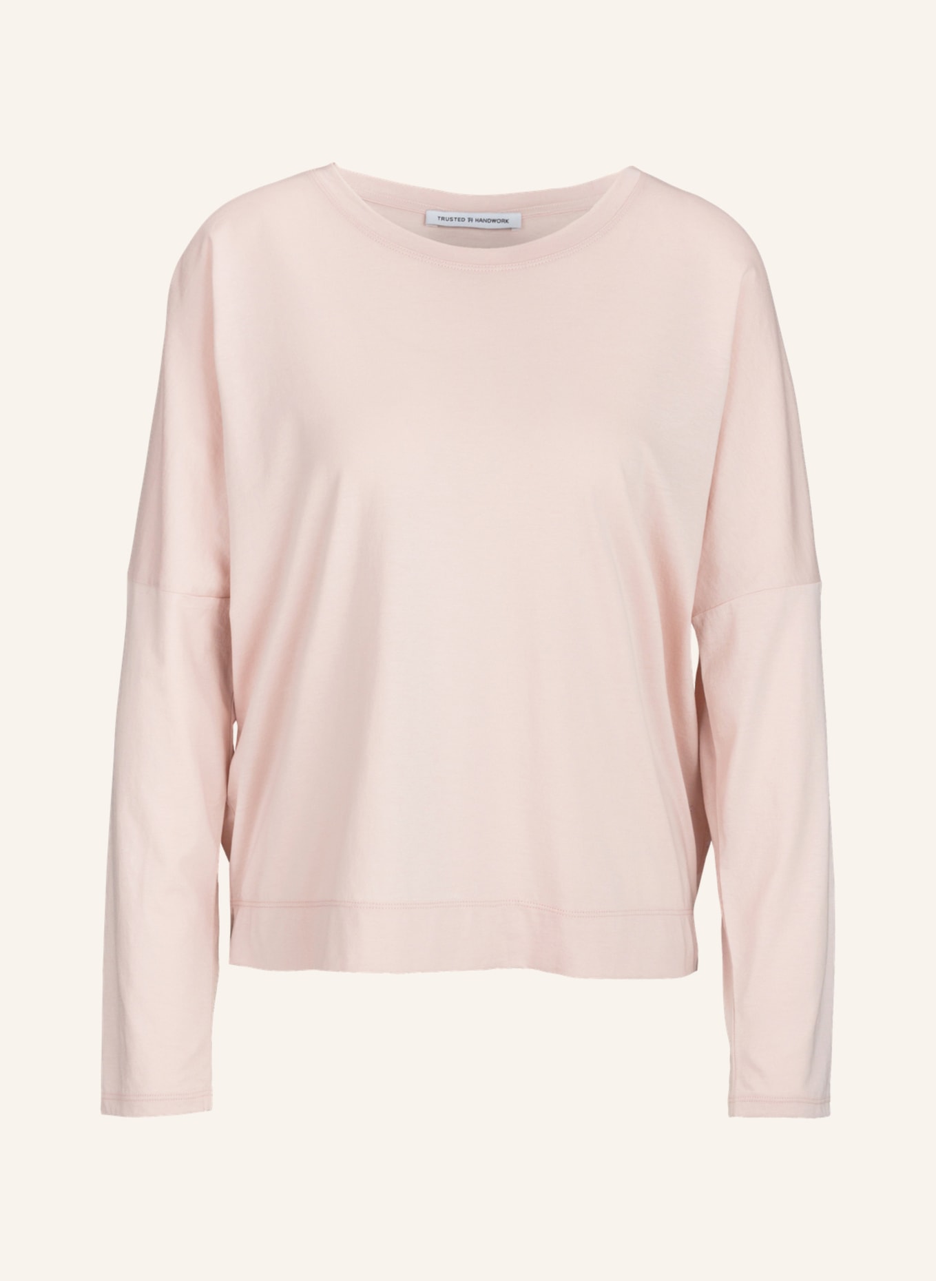 TRUSTED HANDWORK Round Neck 1/1-Sleeve T-Shirt w. Dropped Shoulder, Farbe: PINK (Bild 1)