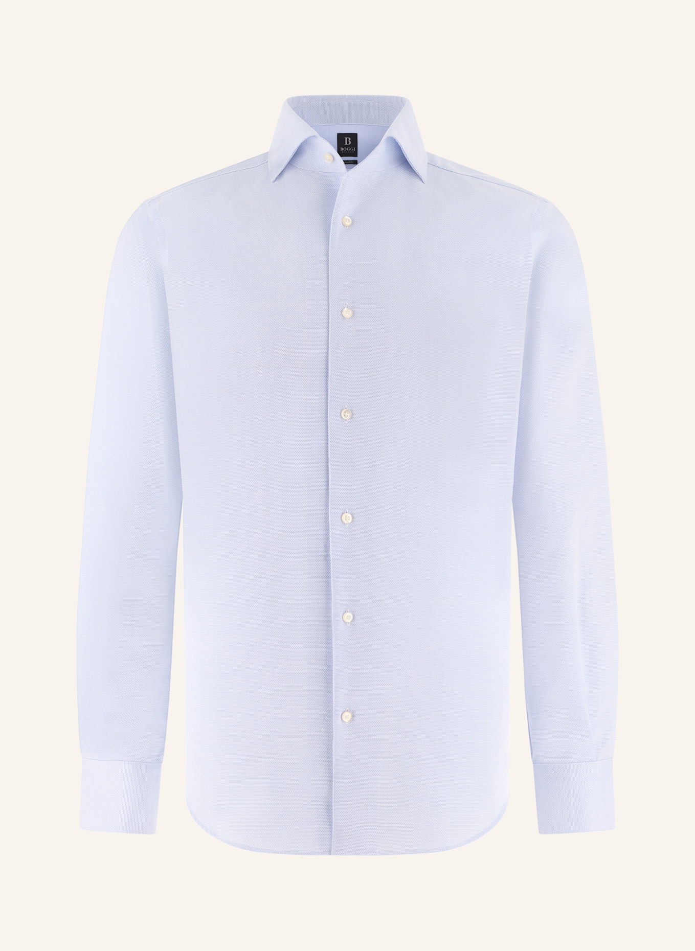 BOGGI MILANO Overhemd met normale pasvorm: LICHTBLAUW