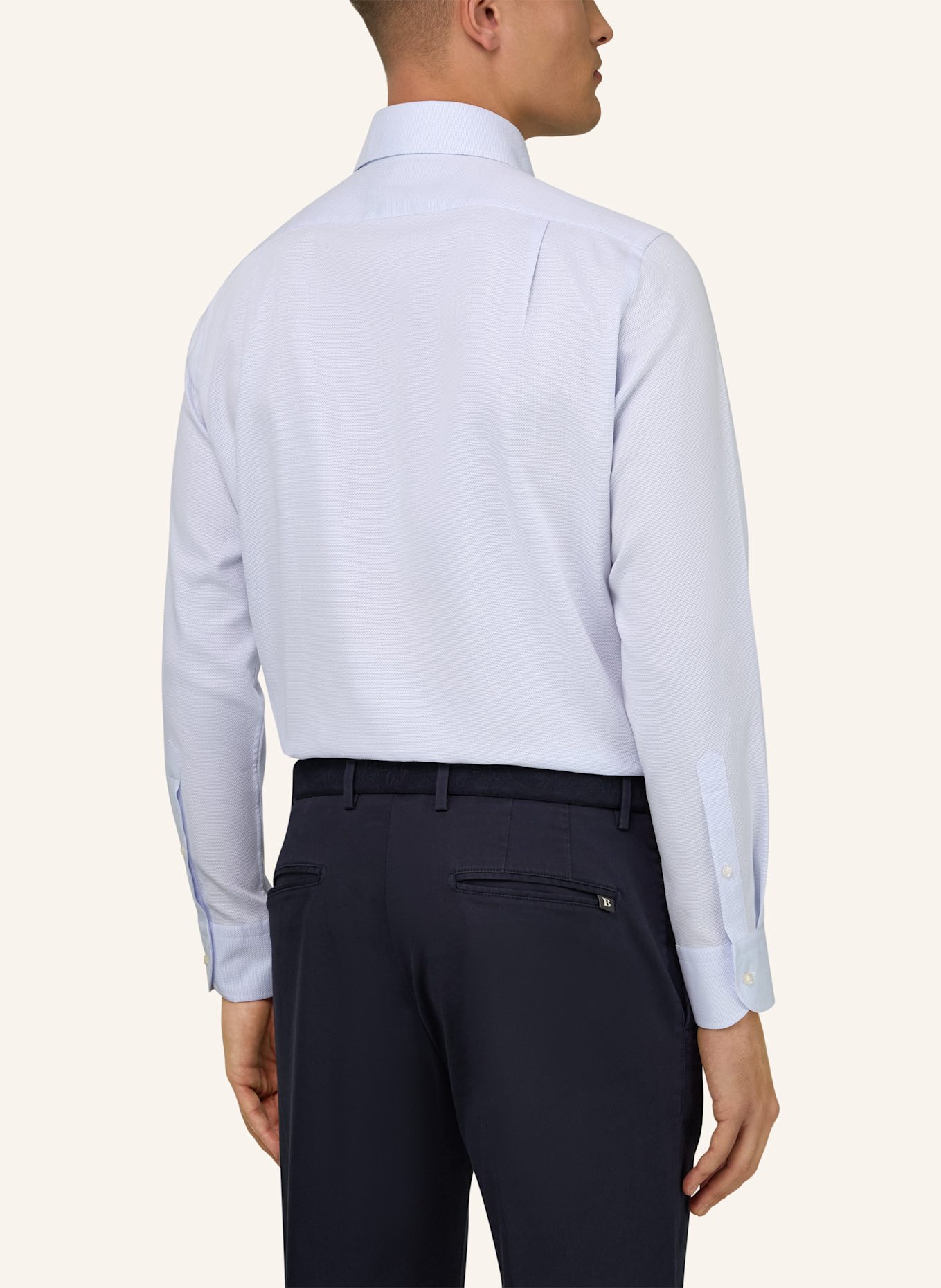 BOGGI MILANO Overhemd met normale pasvorm: LICHTBLAUW