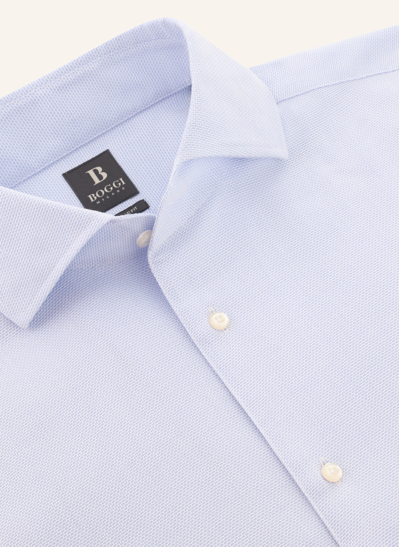 BOGGI MILANO Overhemd met normale pasvorm: LICHTBLAUW