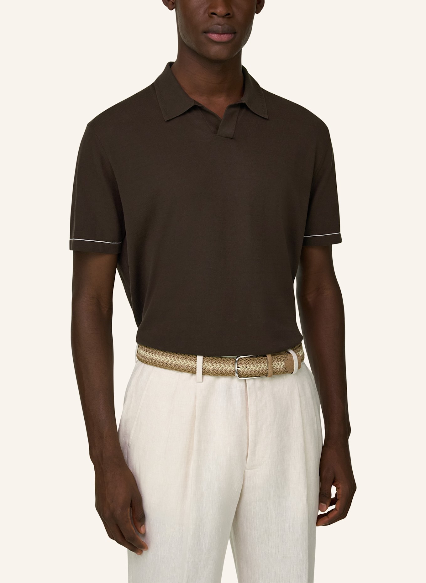 BOGGI MILANO Pullover: DUNKELBRAUN