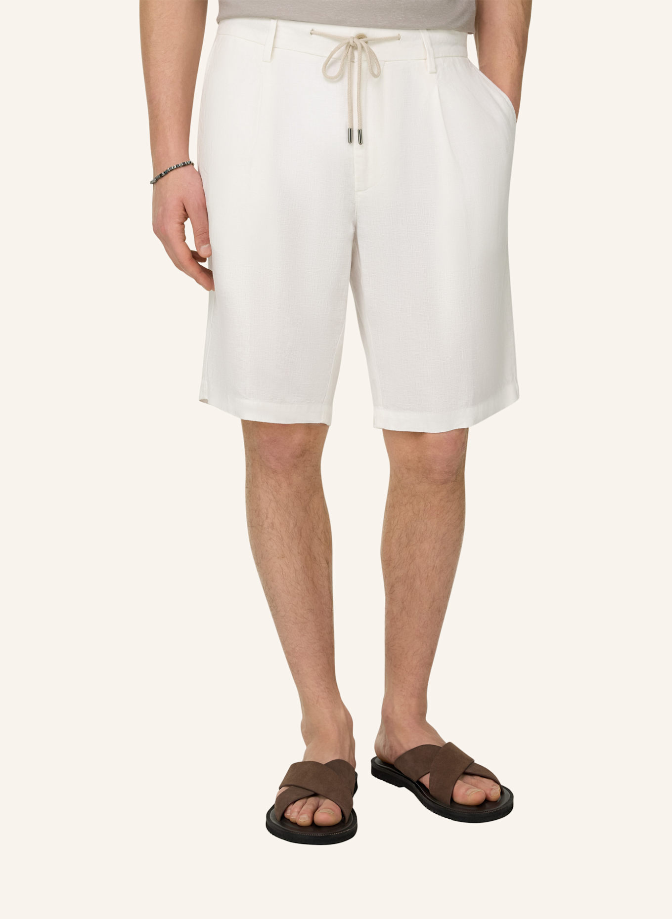BOGGI MILANO Bermudahose: WEISS