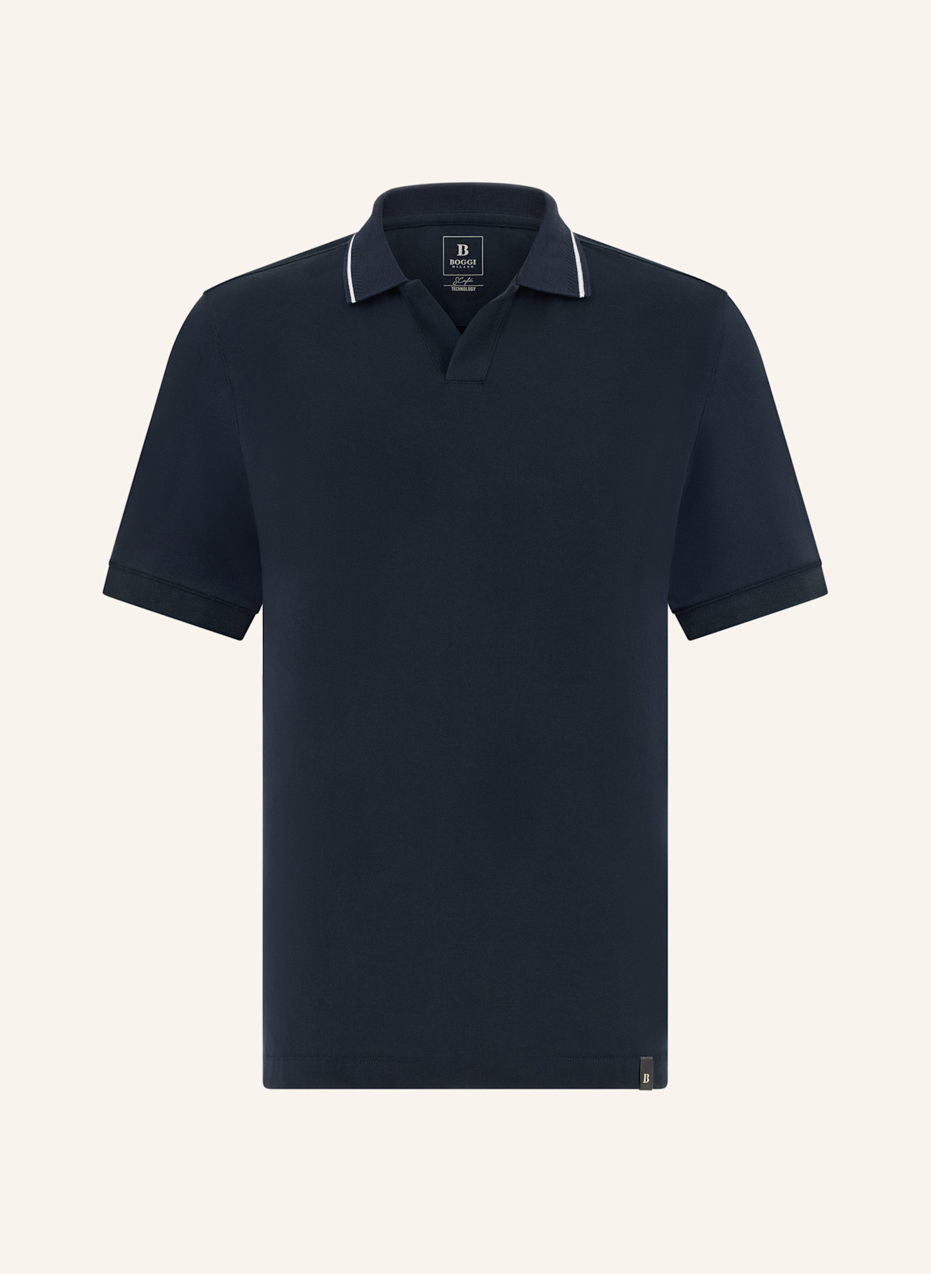 BOGGI MILANO Poloshirt: BLAU