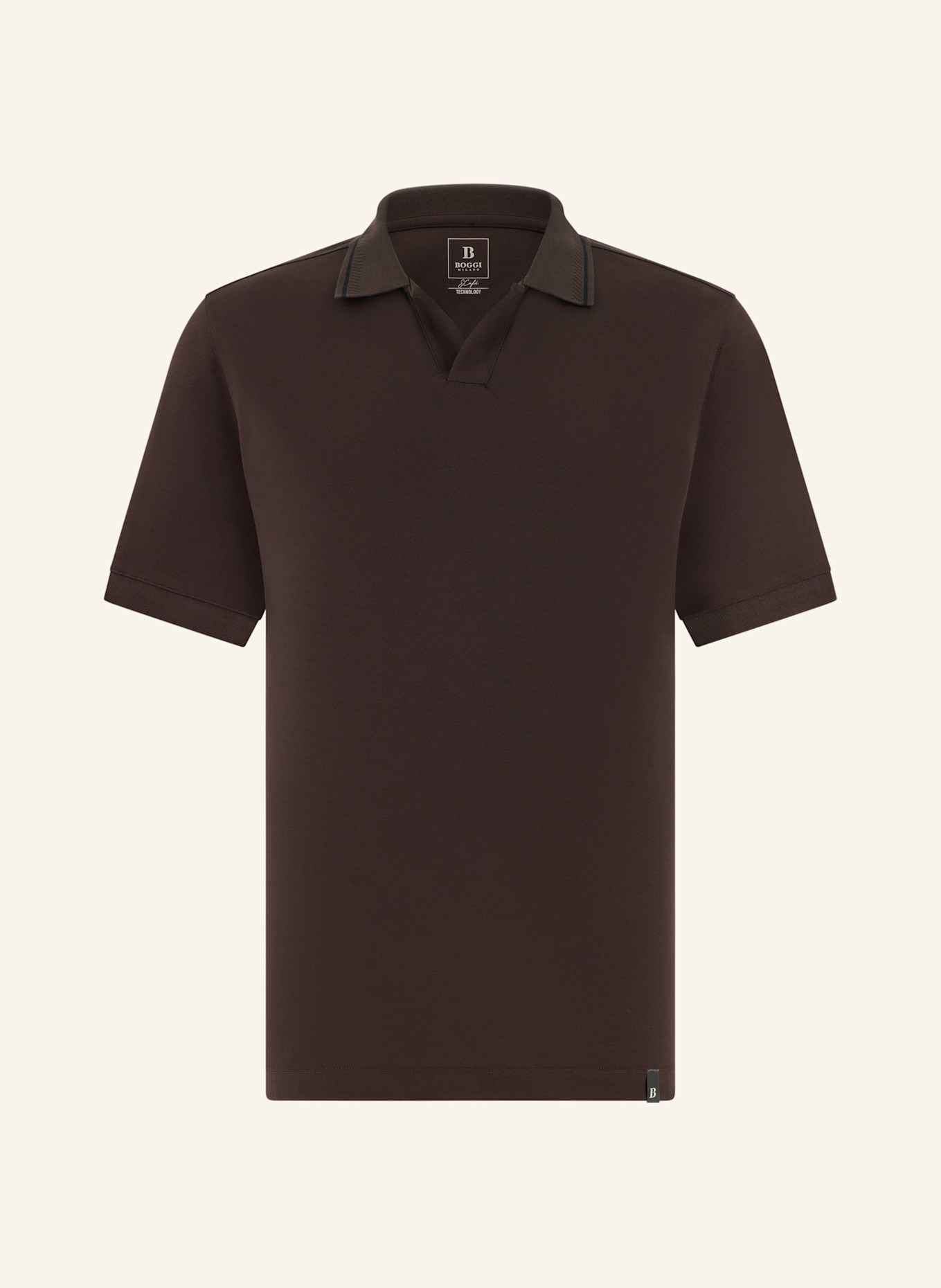 BOGGI MILANO Poloshirt: BRAUN