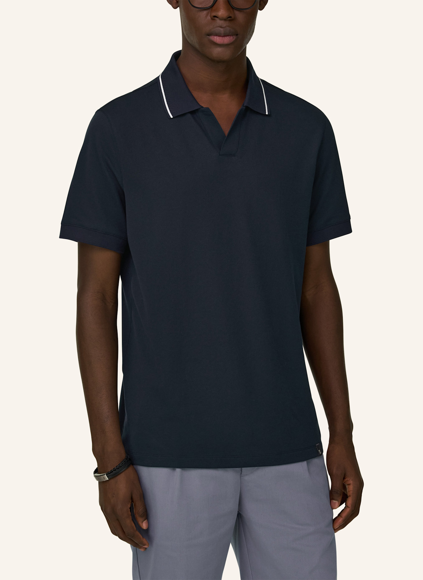 BOGGI MILANO Poloshirt: BLAU