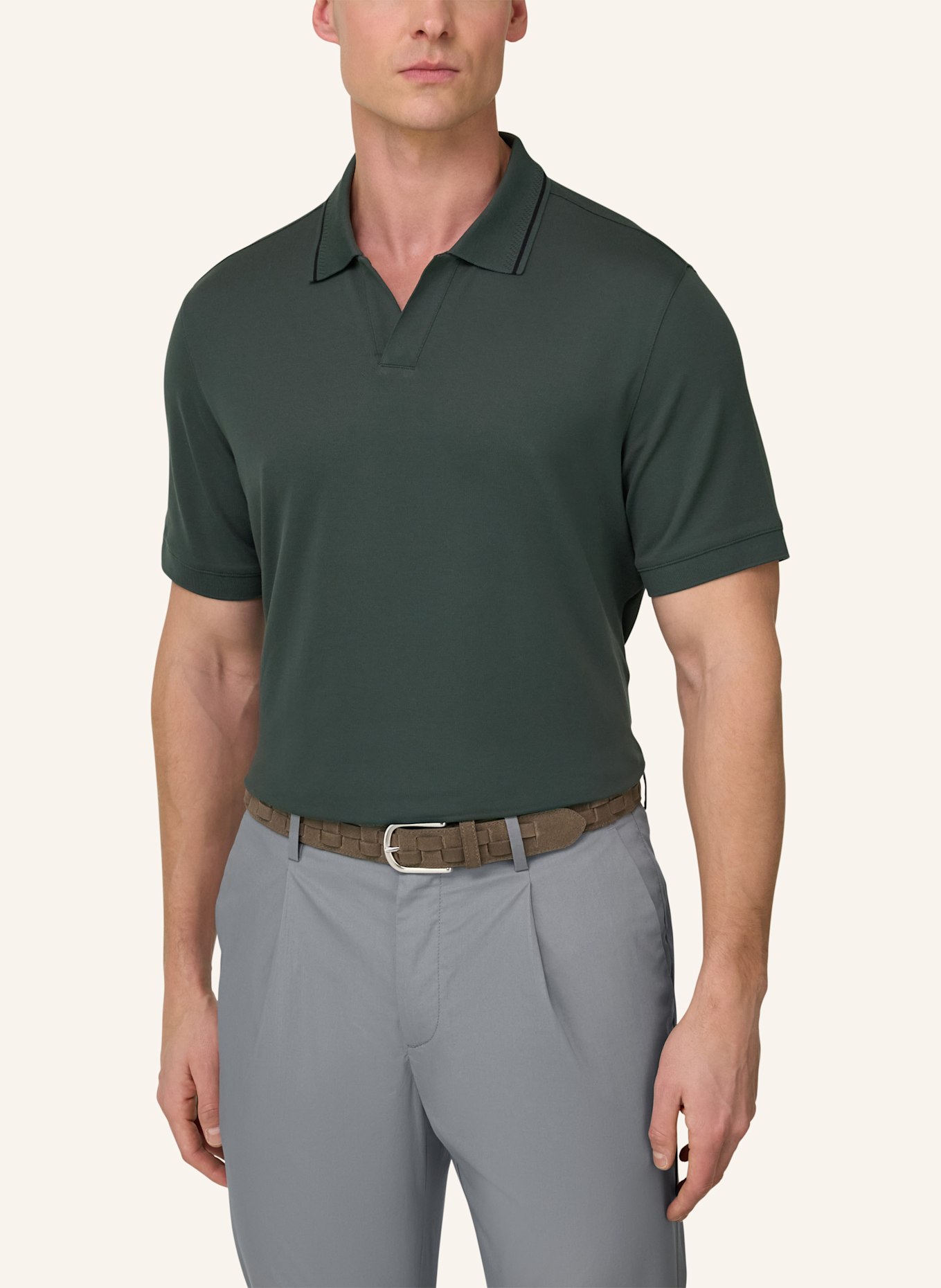 BOGGI MILANO Poloshirt: GRÜN