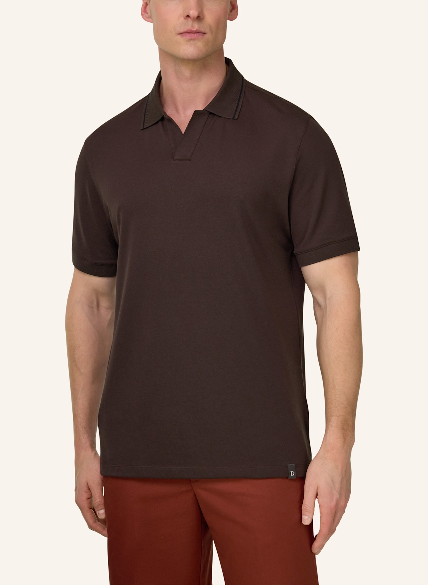 BOGGI MILANO Poloshirt: BRAUN