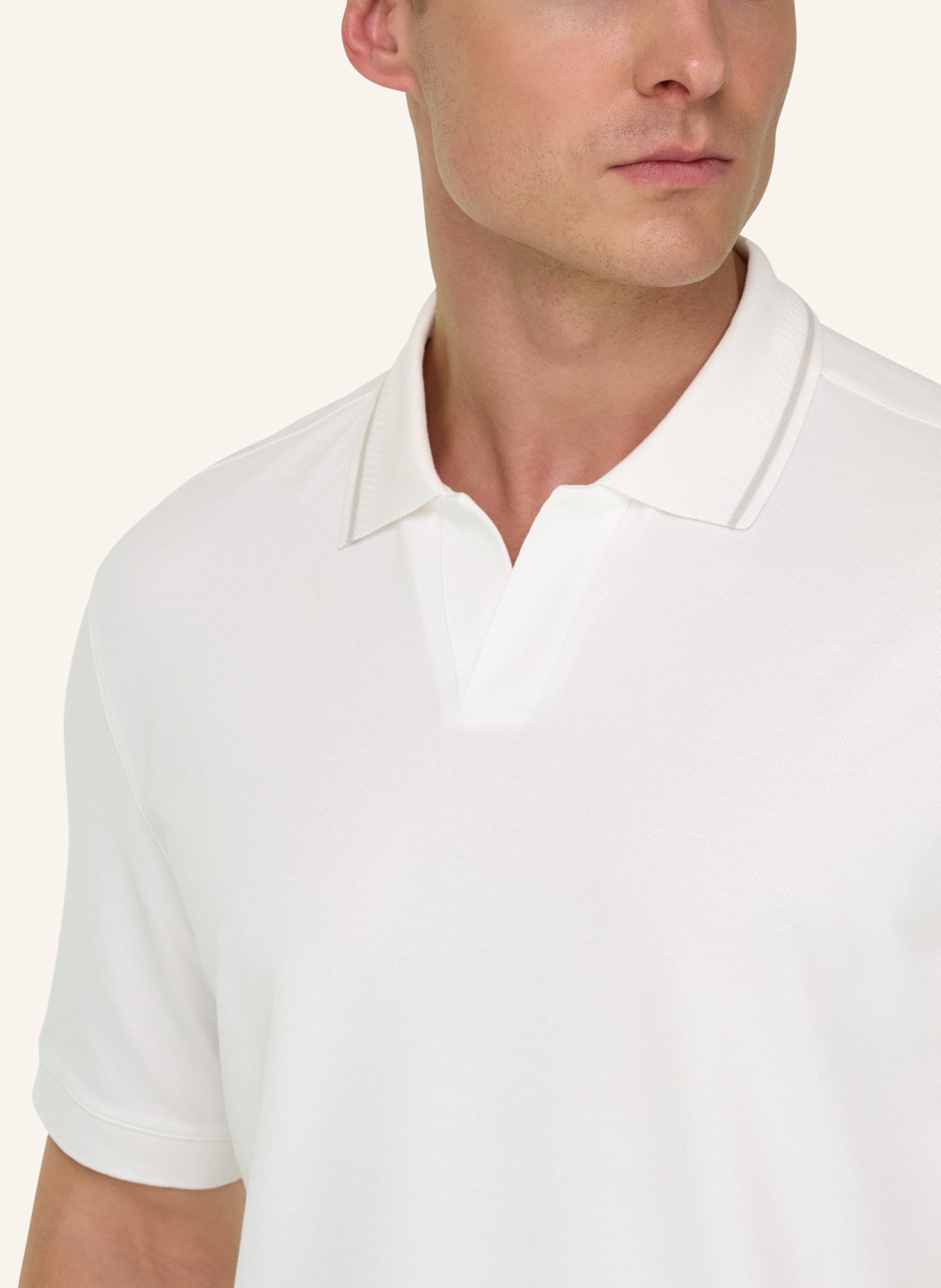 BOGGI MILANO Poloshirt: WEISS