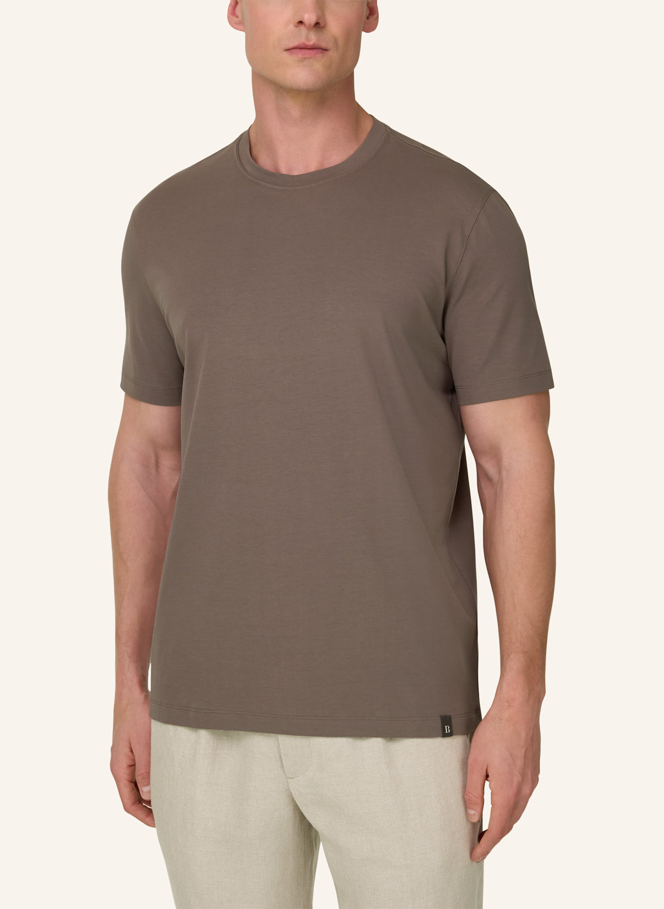 BOGGI MILANO T-Shirt: BRAUN