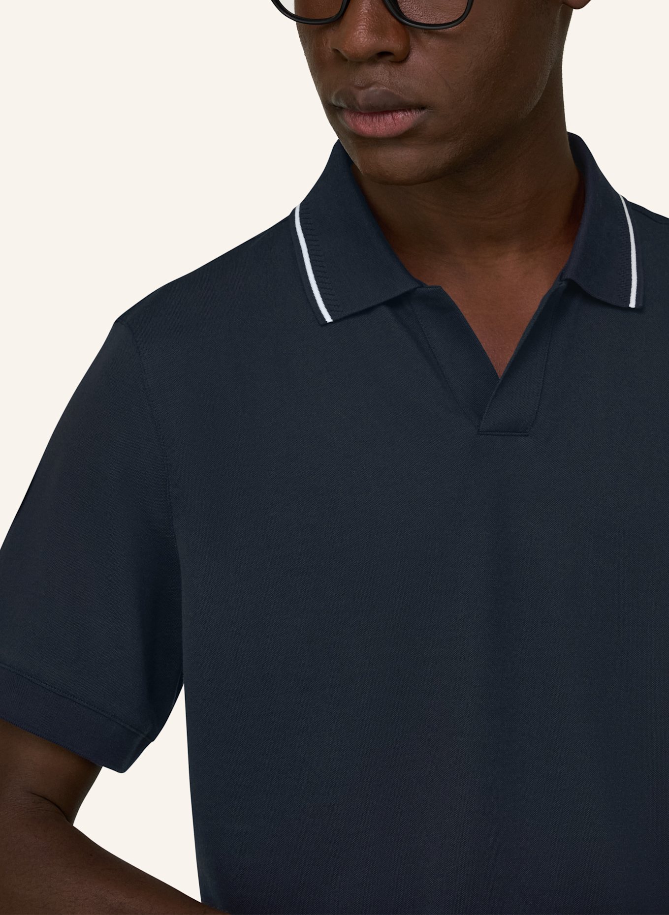 BOGGI MILANO Poloshirt: BLAU