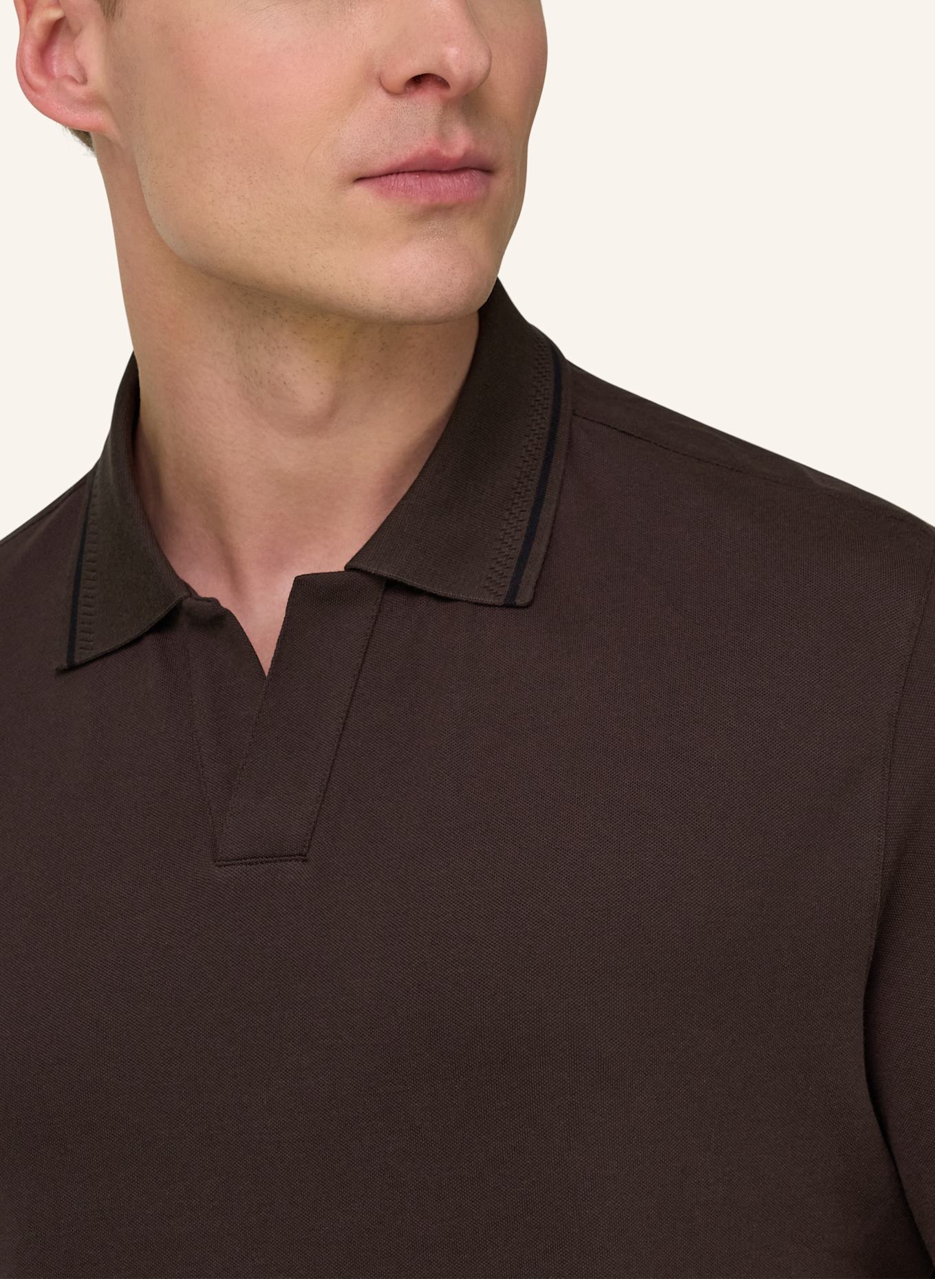 BOGGI MILANO Poloshirt: BRAUN
