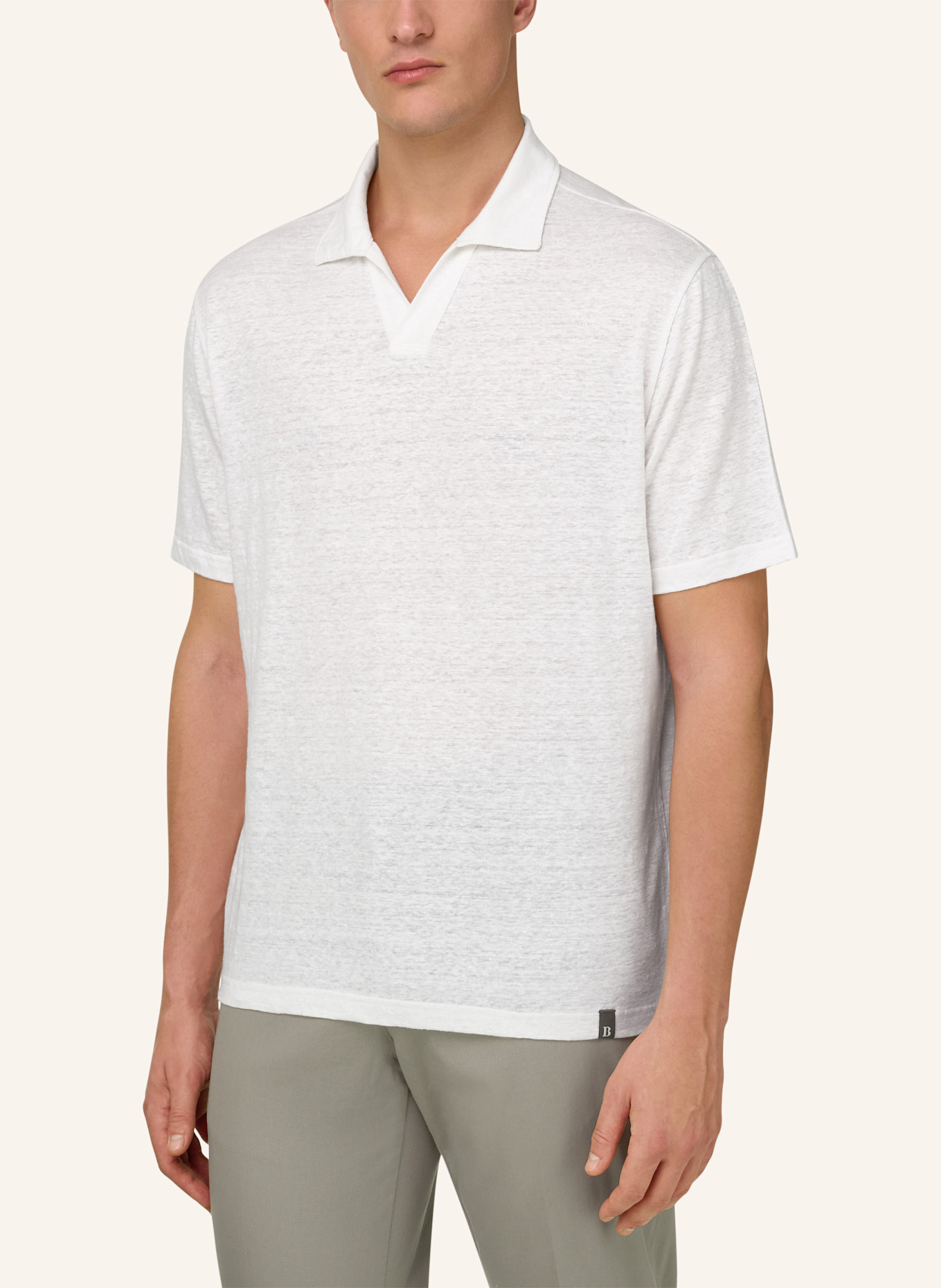 BOGGI MILANO Poloshirt: WEISS