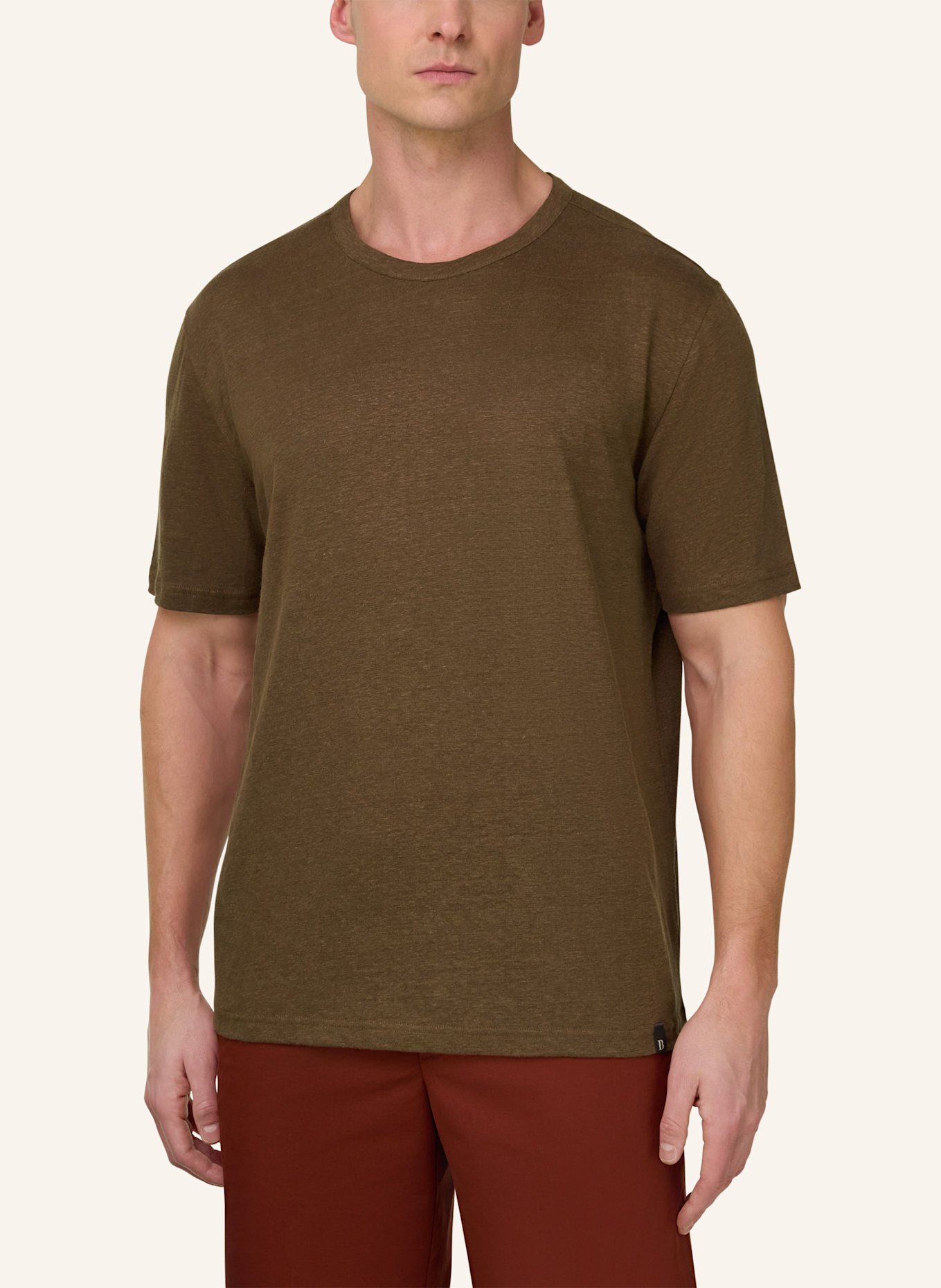 BOGGI MILANO T-Shirt: BRAUN