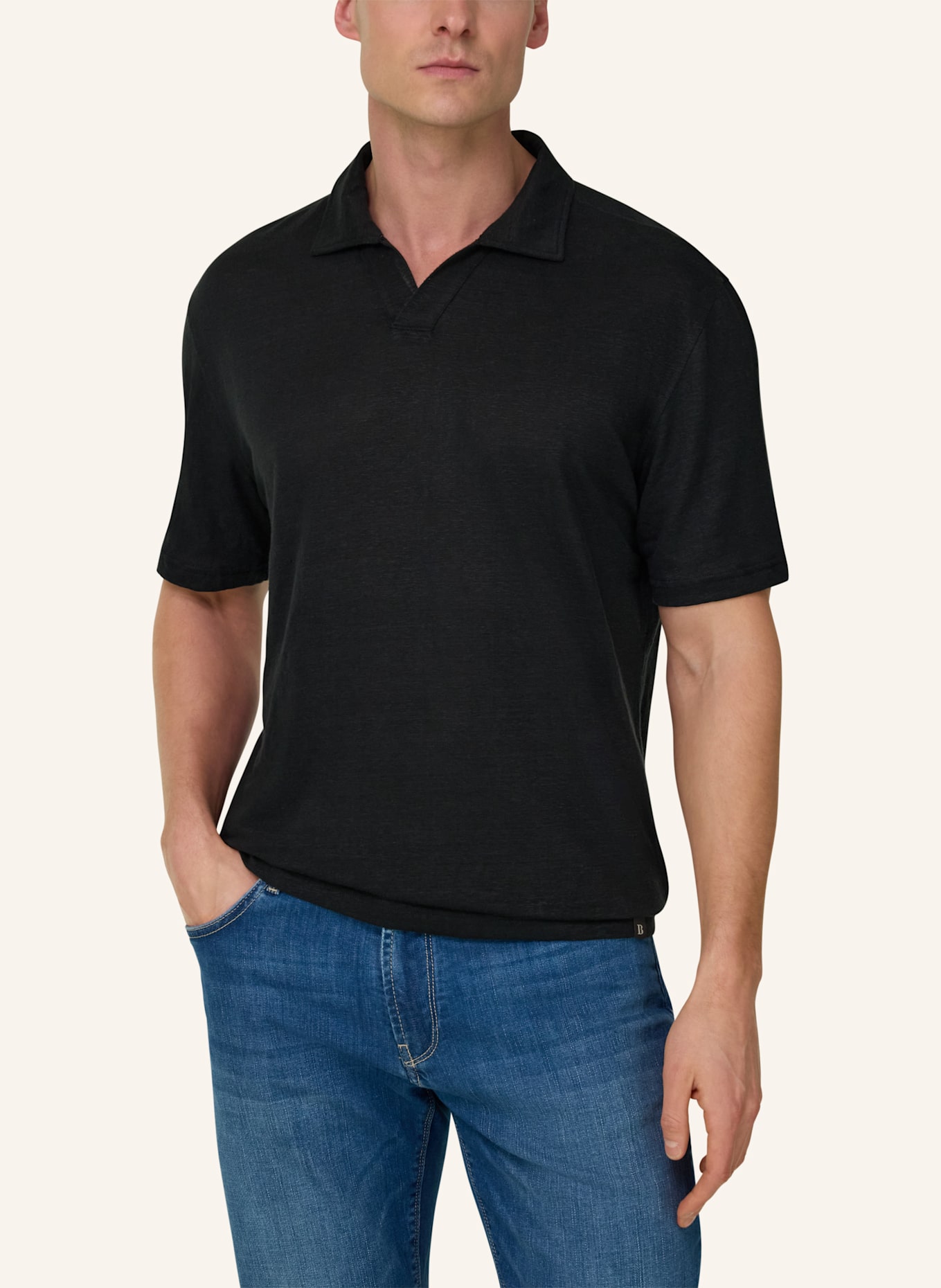 BOGGI MILANO Poloshirt: SCHWARZ