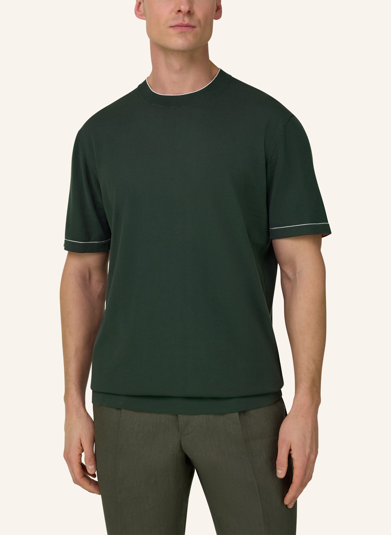 BOGGI MILANO Pullover: DONKERGROEN