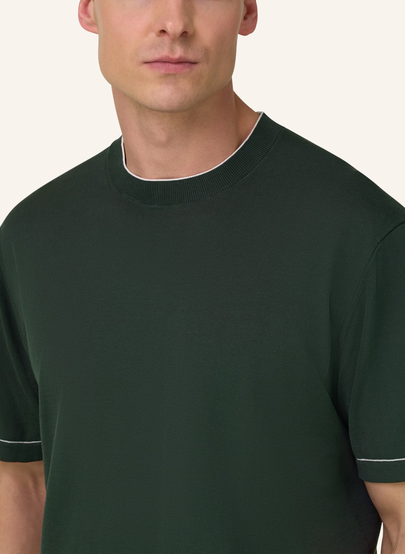 BOGGI MILANO Pullover: DONKERGROEN