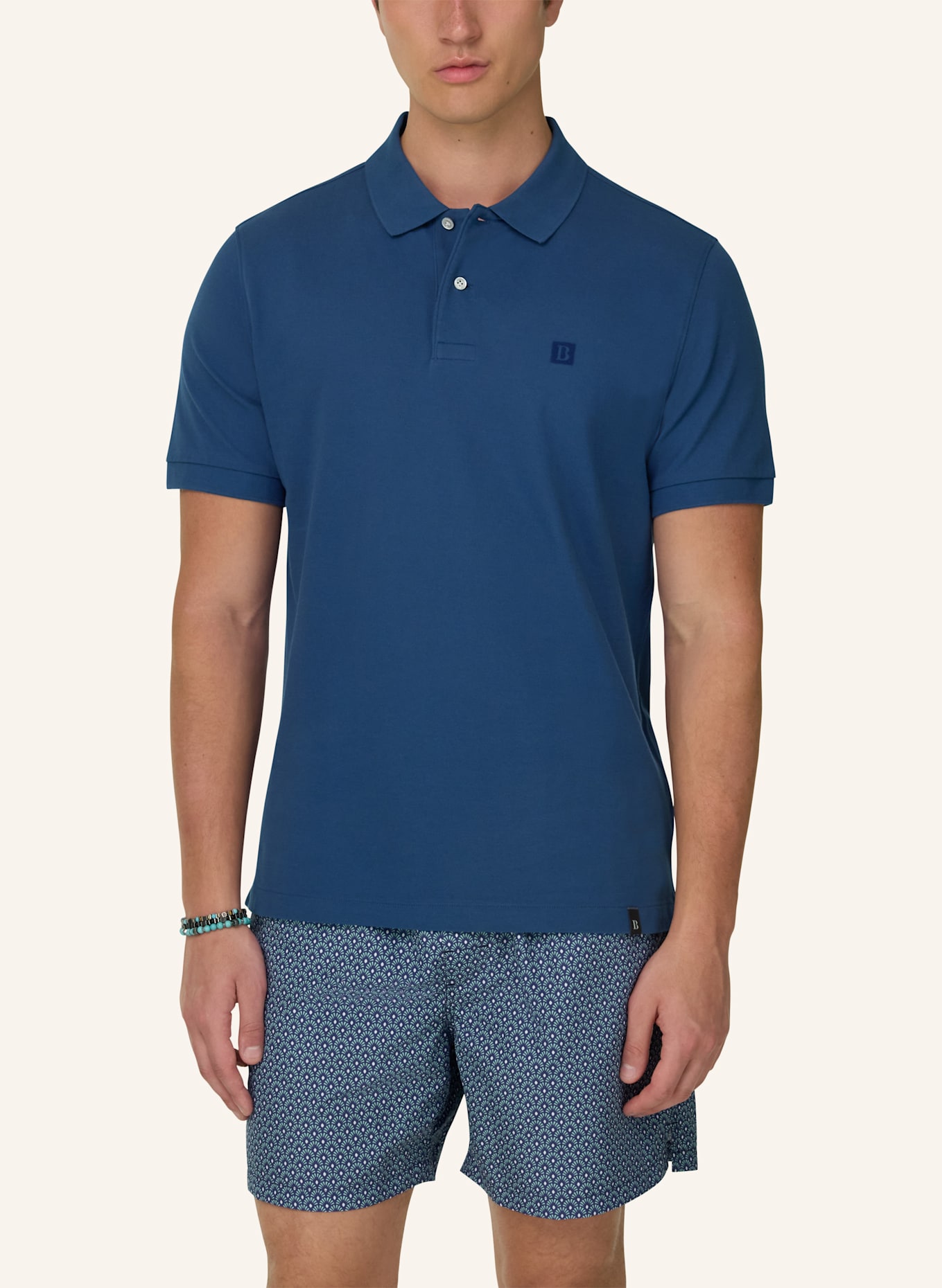 BOGGI MILANO Polo shirt: BLUE