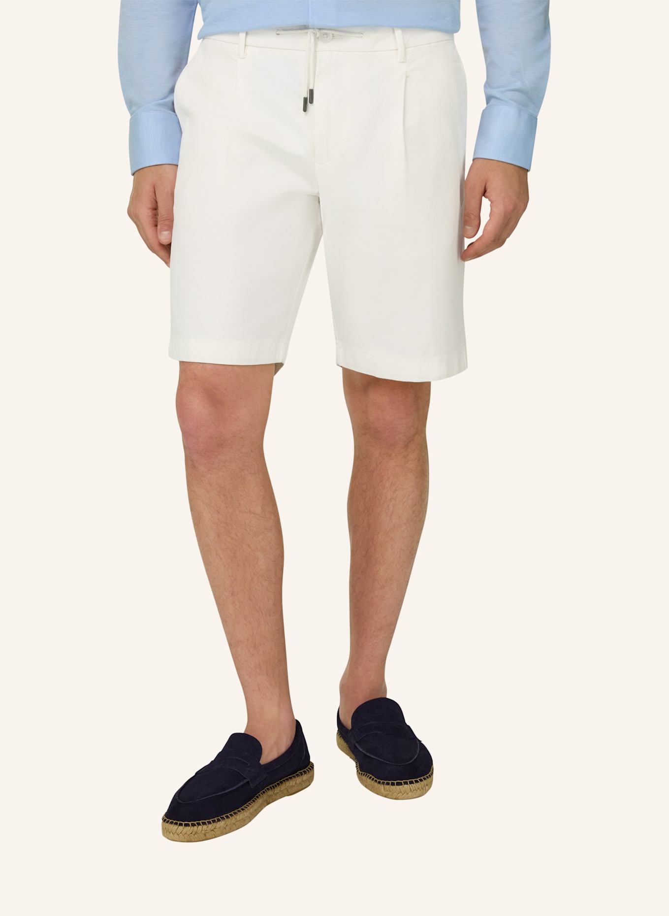 BOGGI MILANO Bermudahose: WEISS