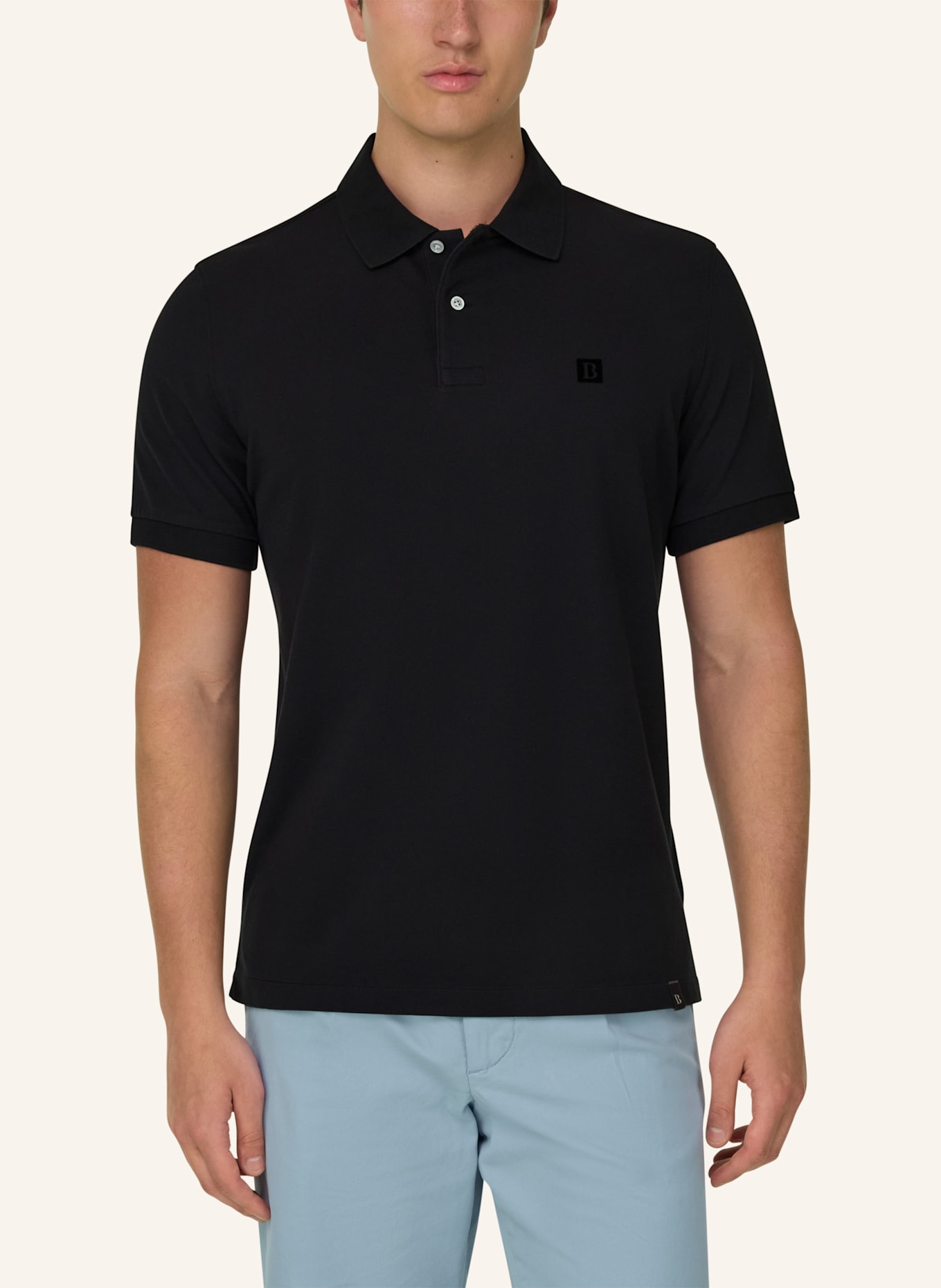 BOGGI MILANO Poloshirt: SCHWARZ