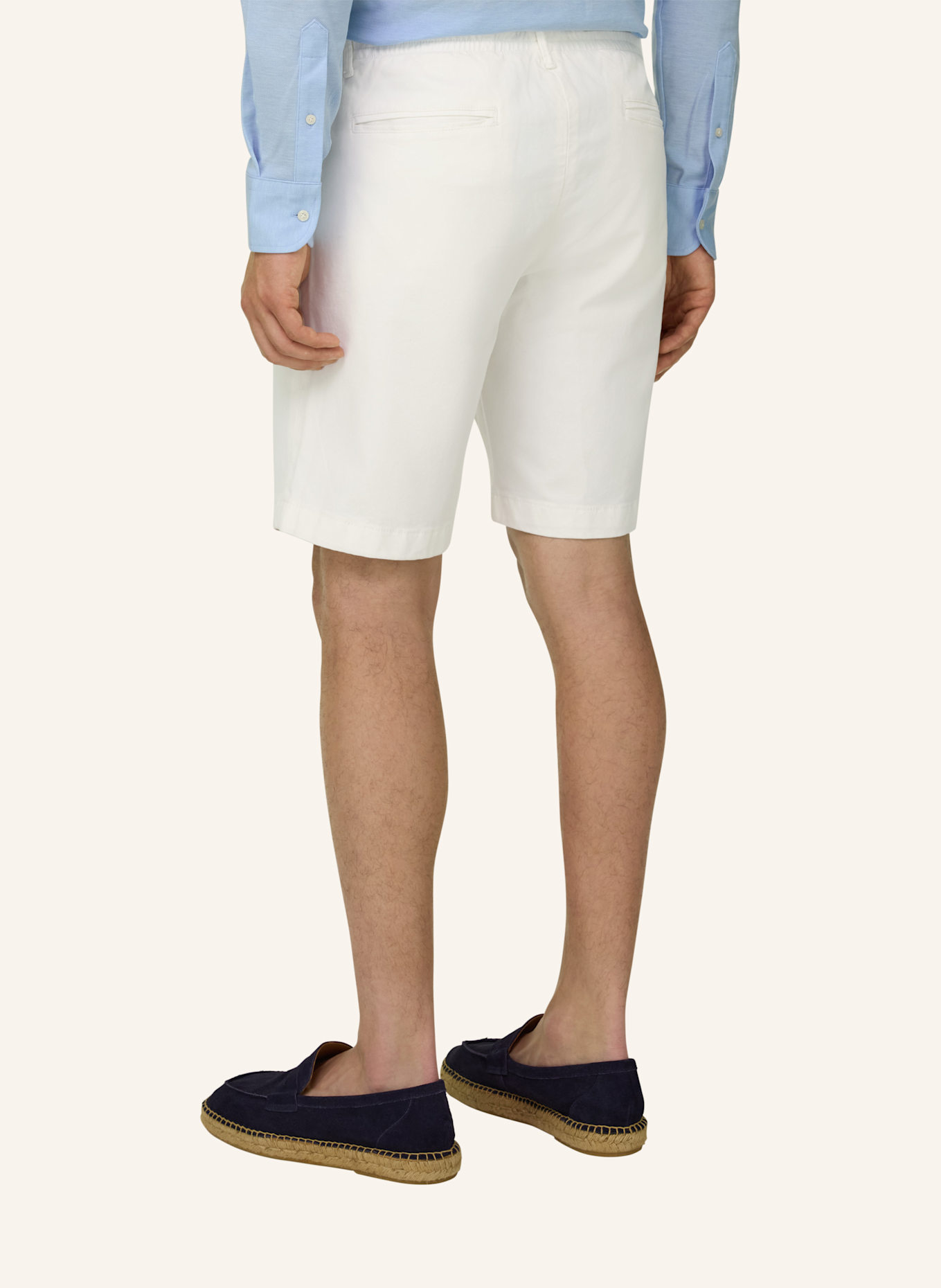 BOGGI MILANO Bermudahose: WEISS