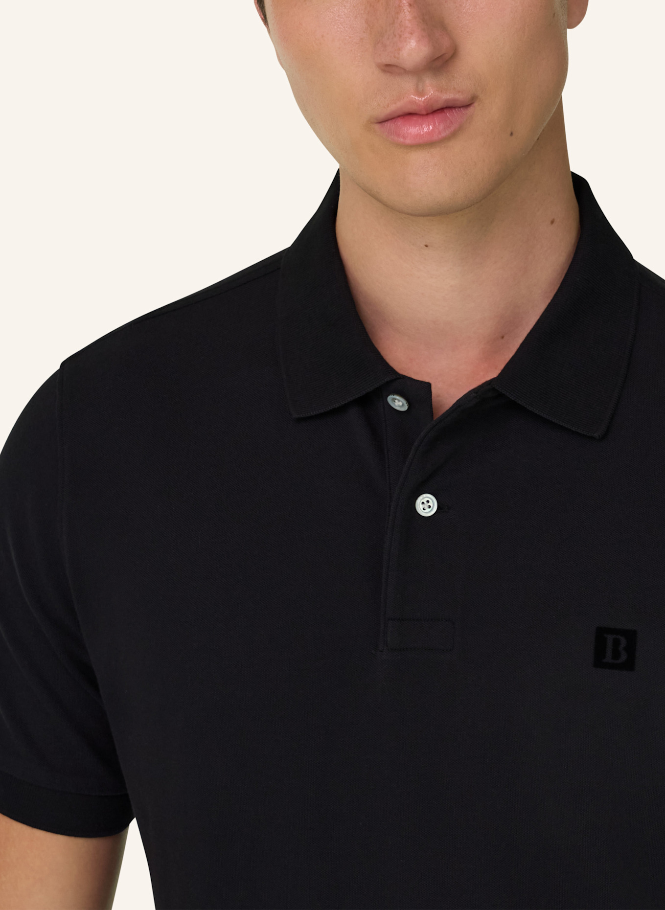 BOGGI MILANO Poloshirt: SCHWARZ
