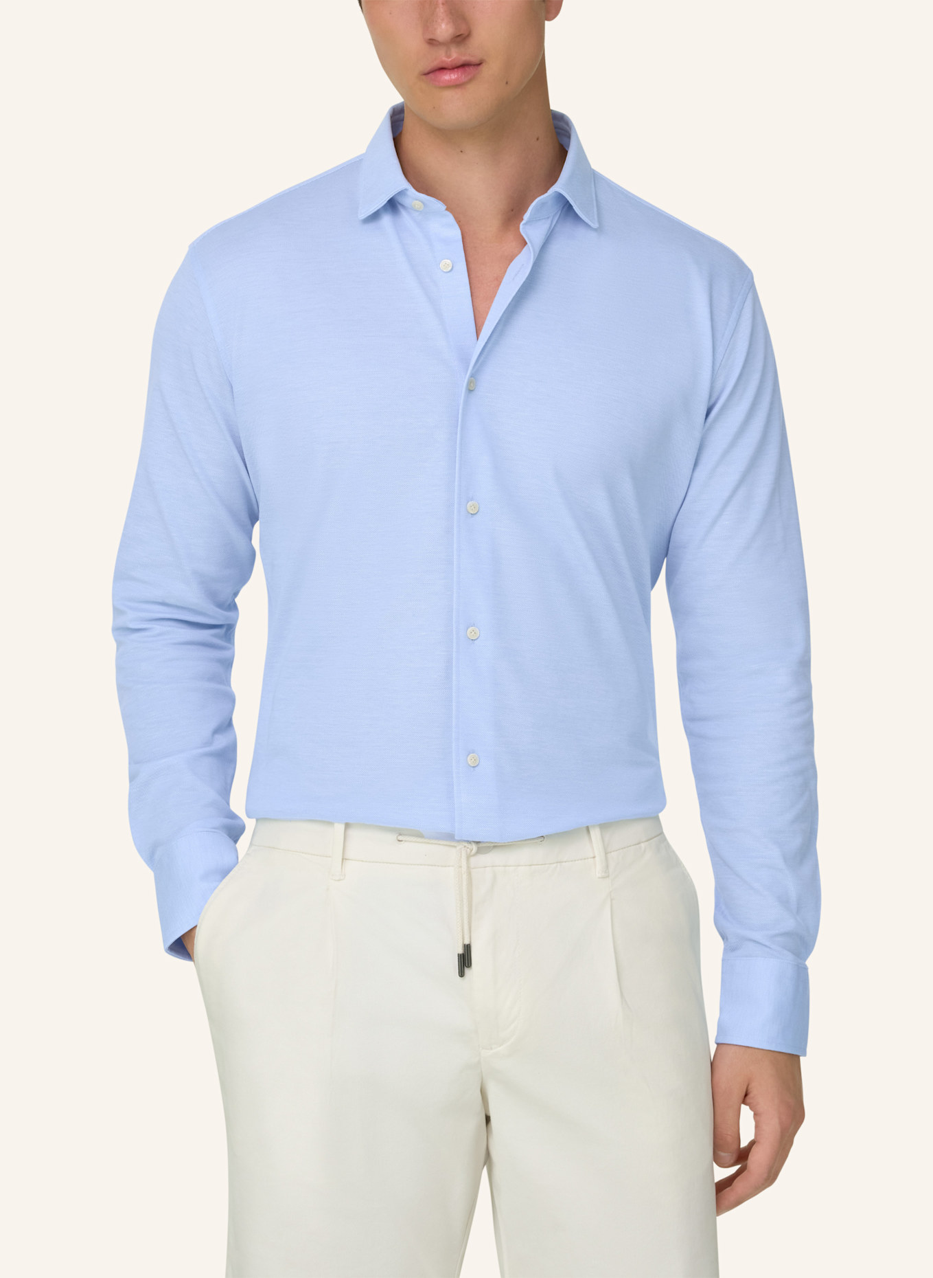 BOGGI MILANO poloshirt: LICHTBLAUW