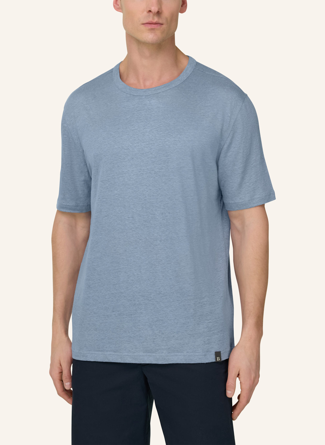 BOGGI MILANO T-Shirt: LICHTBLAUW