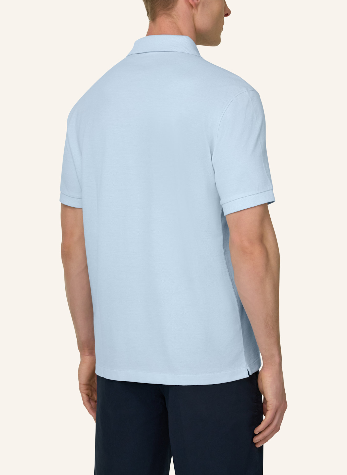 BOGGI MILANO poloshirt: LICHTBLAUW