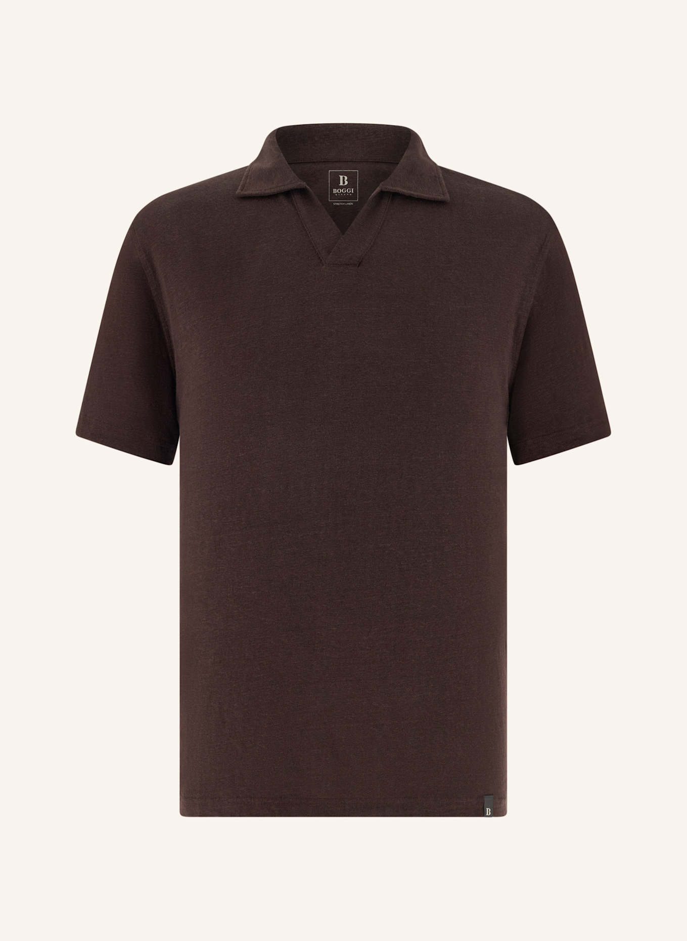 BOGGI MILANO Poloshirt: BRAUN