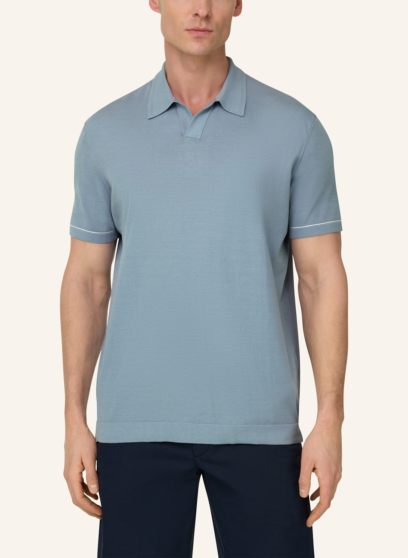 BOGGI MILANO Pullover: LICHTBLAUW