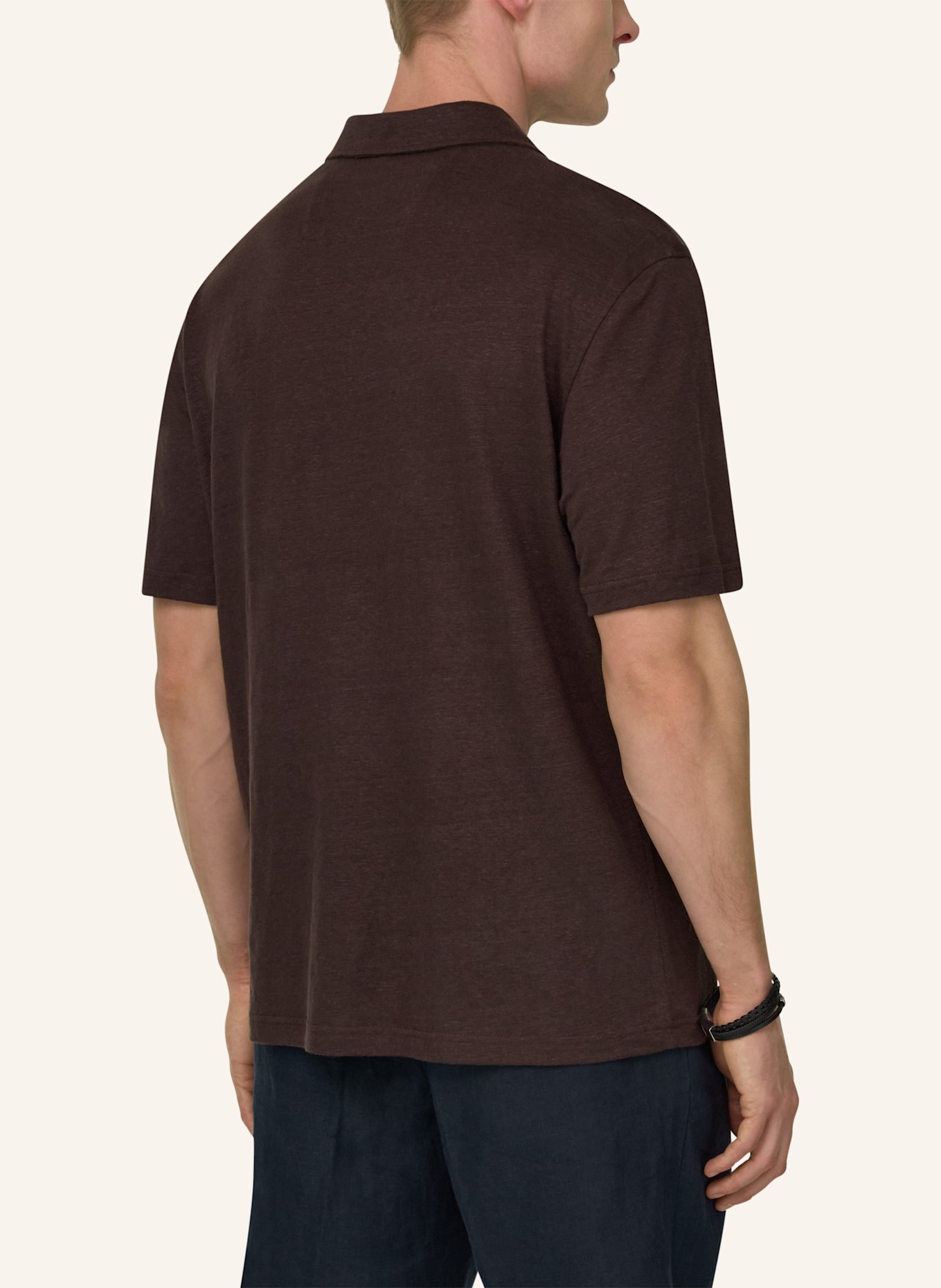 BOGGI MILANO Poloshirt: BRAUN