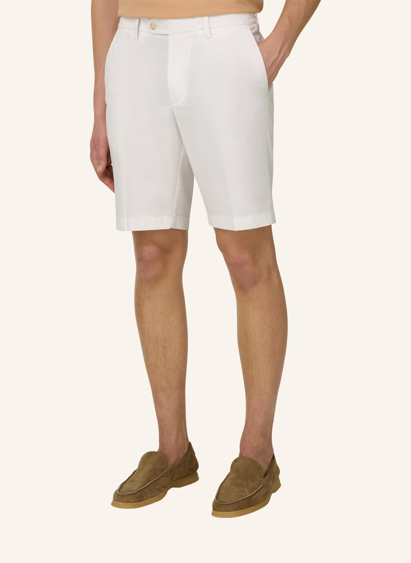 BOGGI MILANO Bermudahose: WEISS