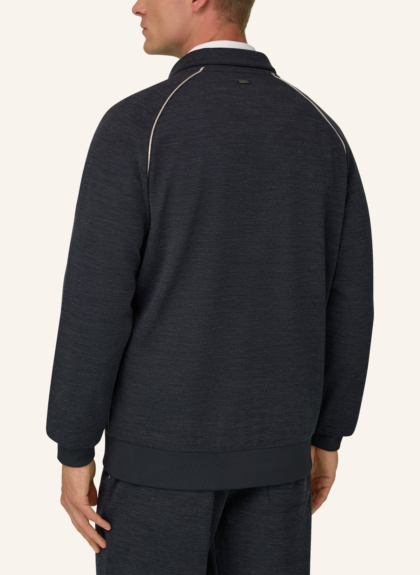 BOGGI MILANO Sweatjacke: DUNKELGRAU