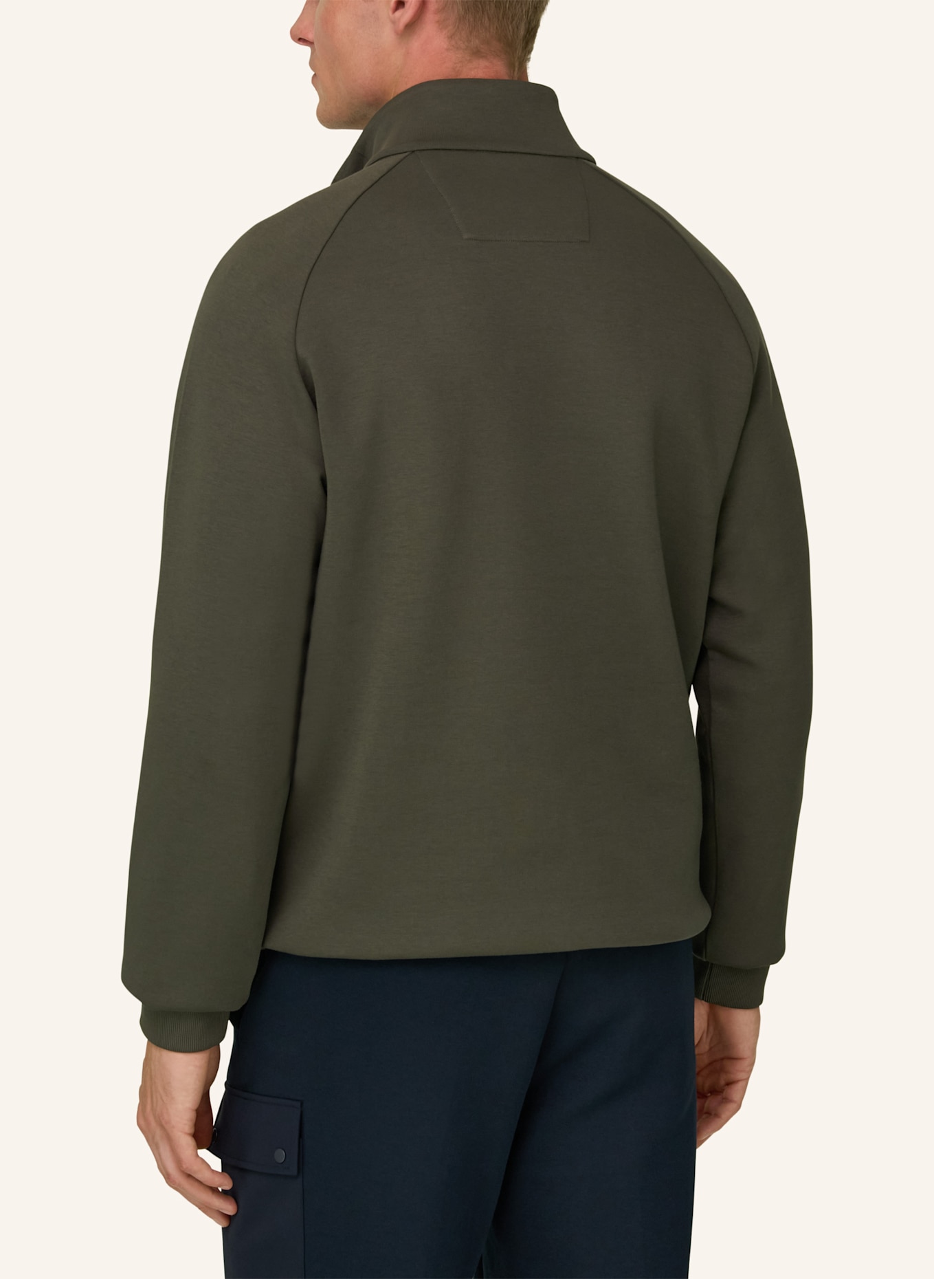 BOGGI MILANO Sweatjacke: GRÜN
