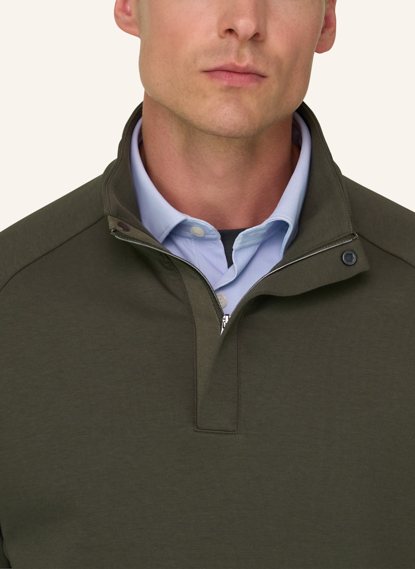 BOGGI MILANO Sweatjacke: GRÜN