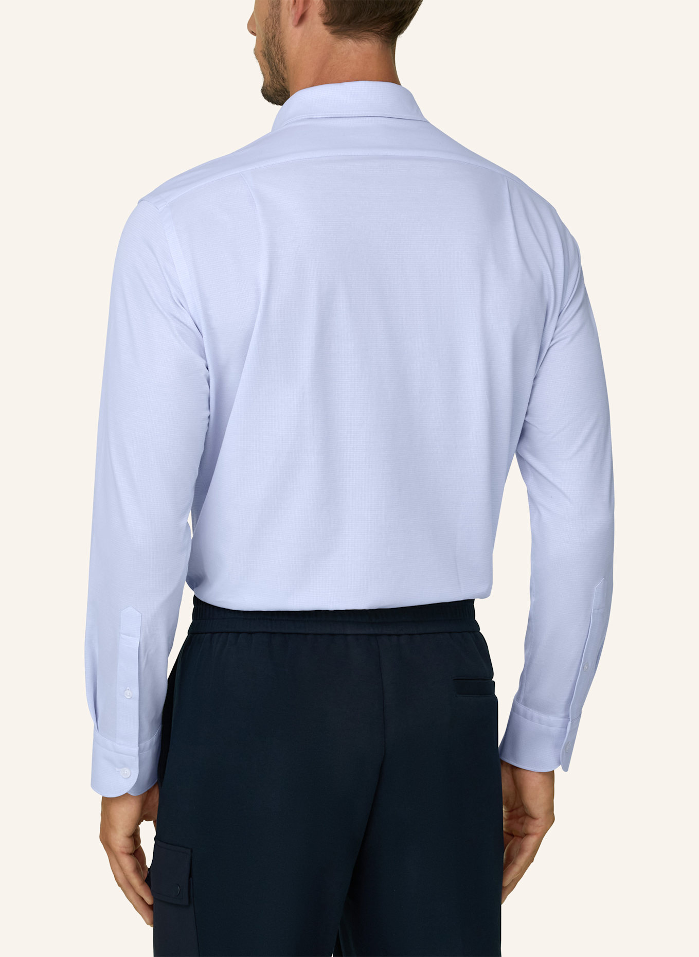 BOGGI MILANO Regular-Fit Jersey Shirt: LIGHT BLUE