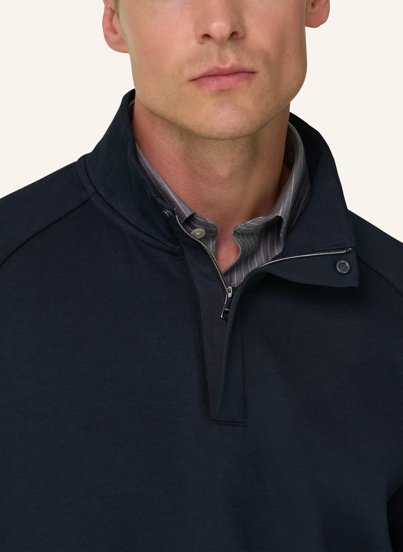 BOGGI MILANO Sweatjacke: BLAU