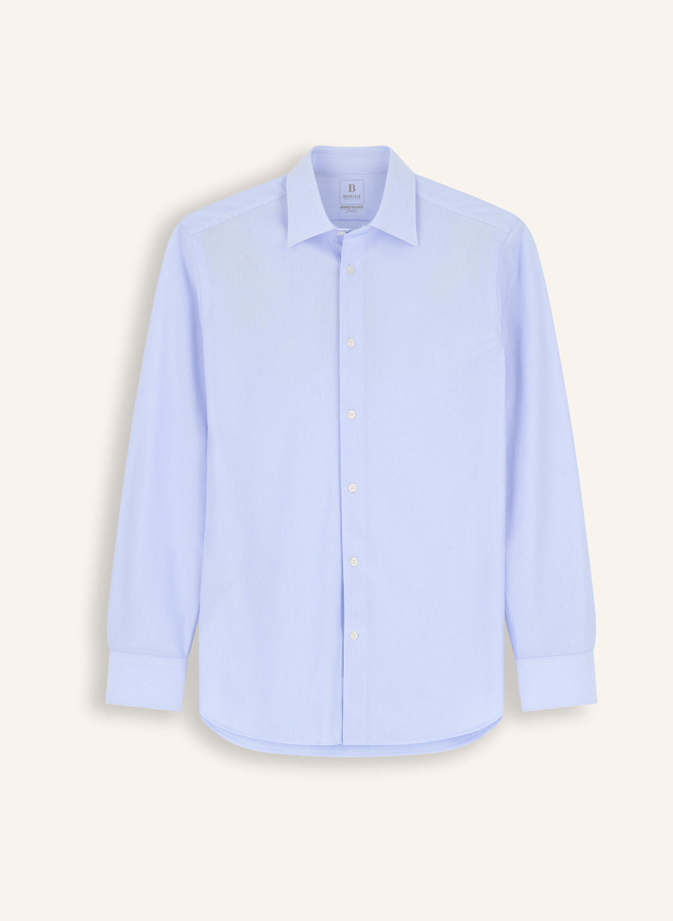BOGGI MILANO Regular-Fit Jersey Shirt: LIGHT BLUE