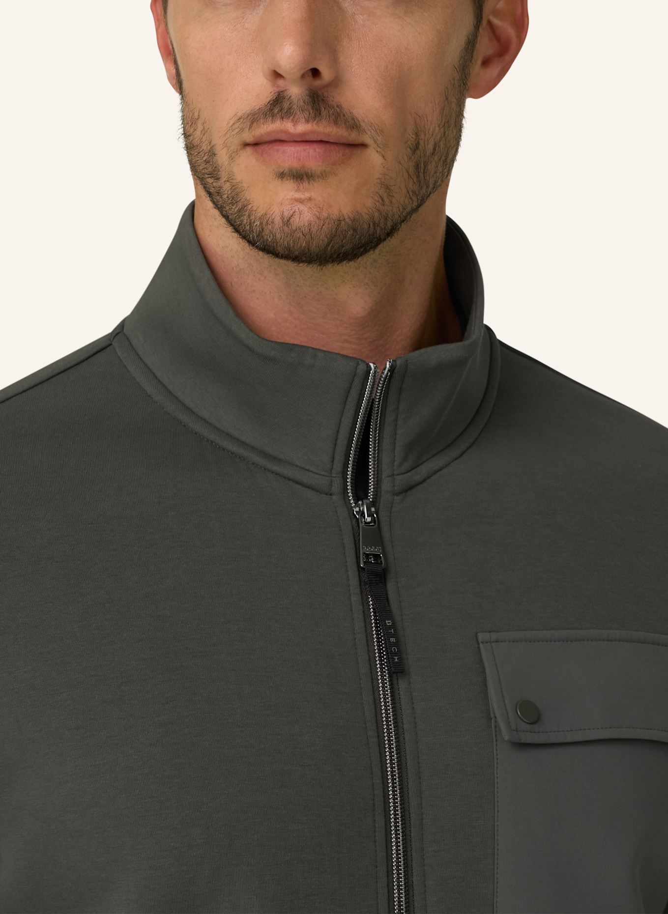 BOGGI MILANO Sweatshirt jacket: GREEN