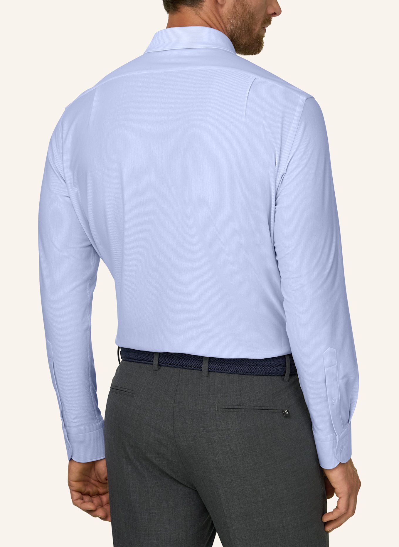BOGGI MILANO Regular-Fit Jersey Shirt: LIGHT BLUE