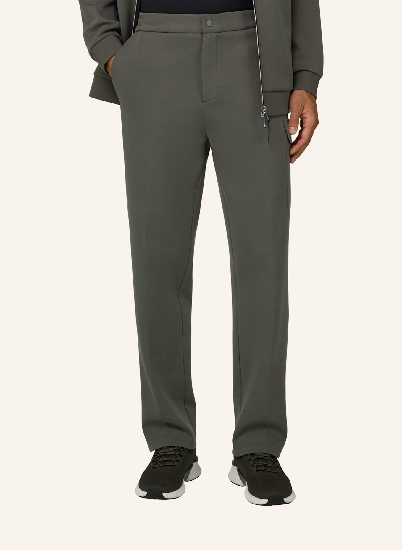 BOGGI MILANO Strickhose: DUNKELGRÜN