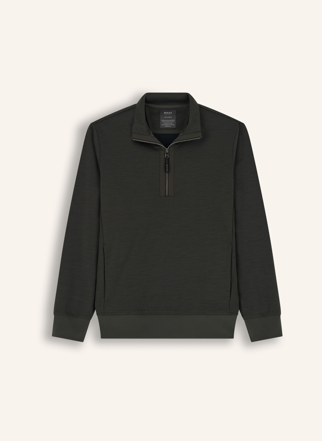 BOGGI MILANO Sweatjacke: GRÜN