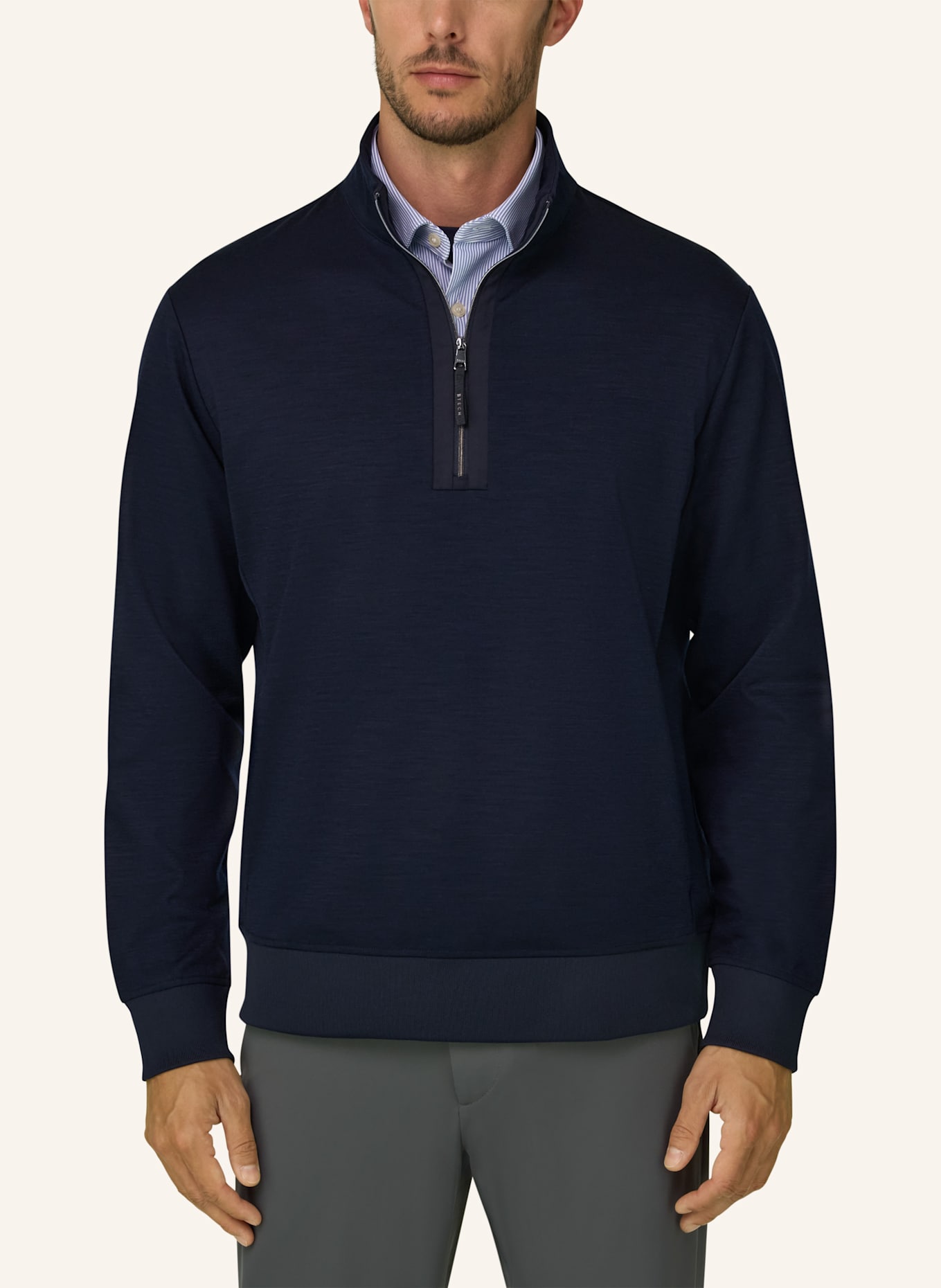 BOGGI MILANO Sweatjacke: BLAU