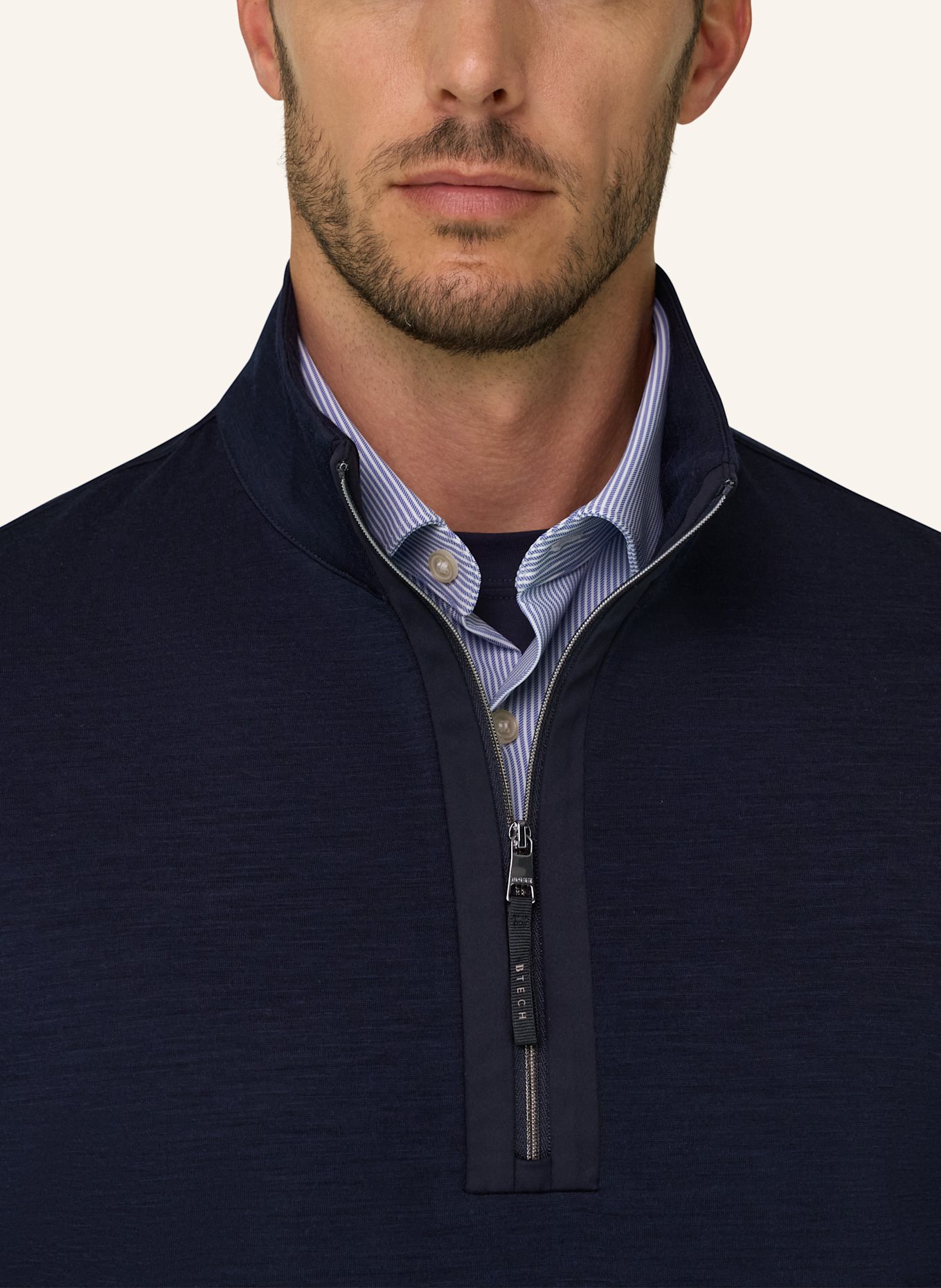 BOGGI MILANO Sweatjacke: BLAU
