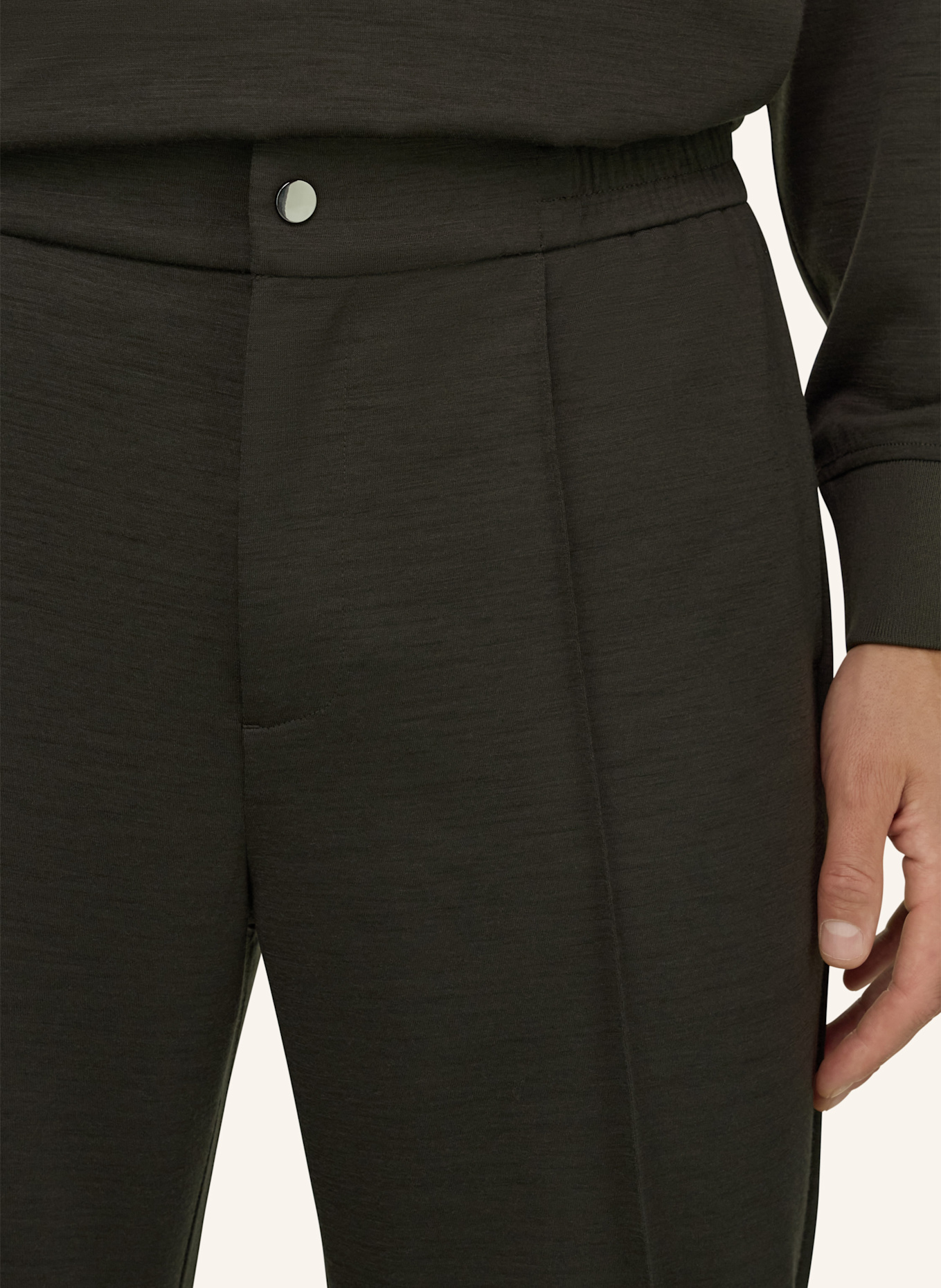 BOGGI MILANO Strickhose: DUNKELGRÜN