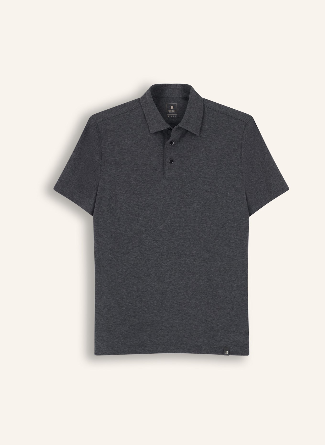 BOGGI MILANO Polo Shirt: DARK GRAY