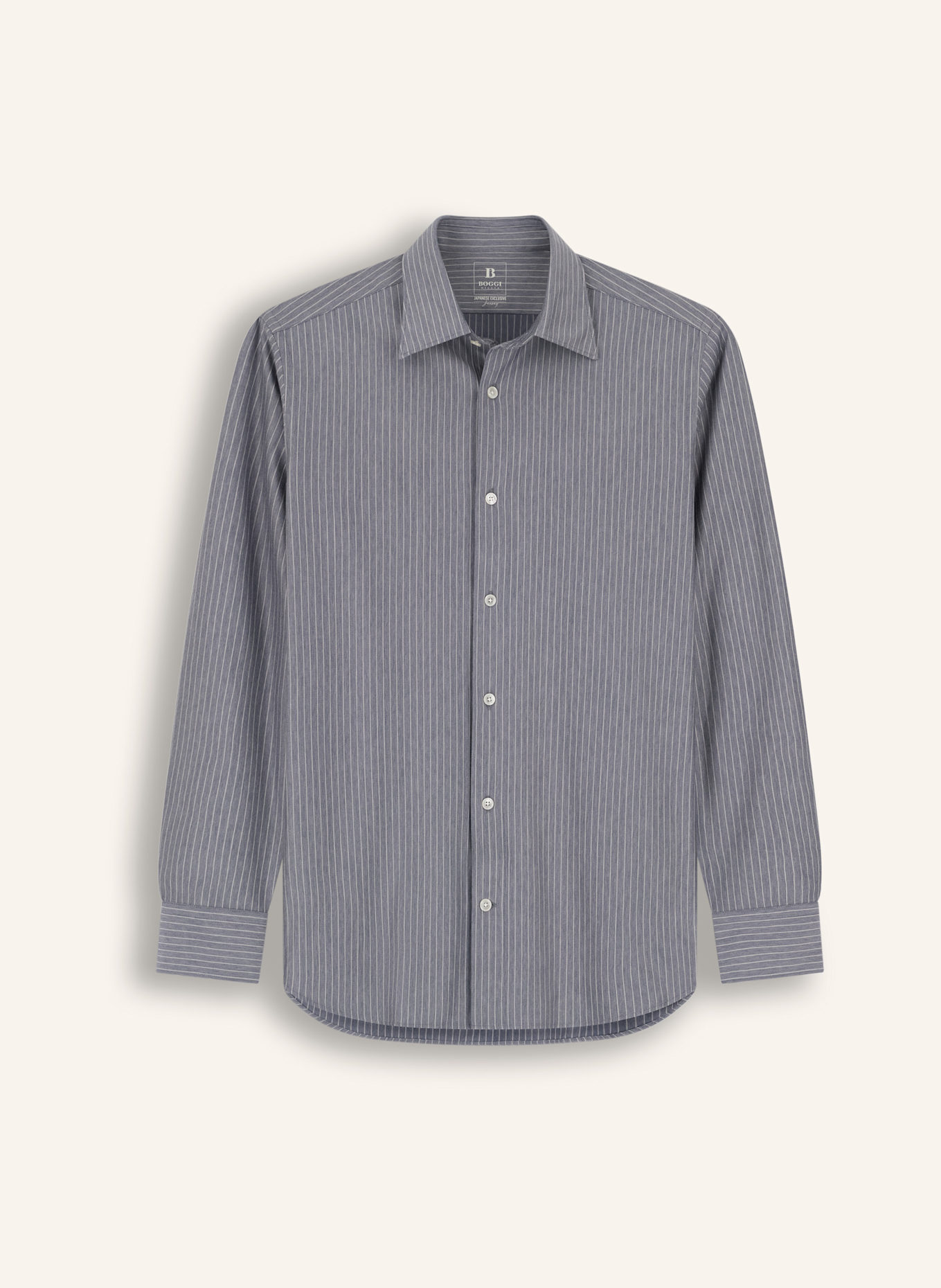 BOGGI MILANO Regular-Fit Jersey Shirt: BLUE