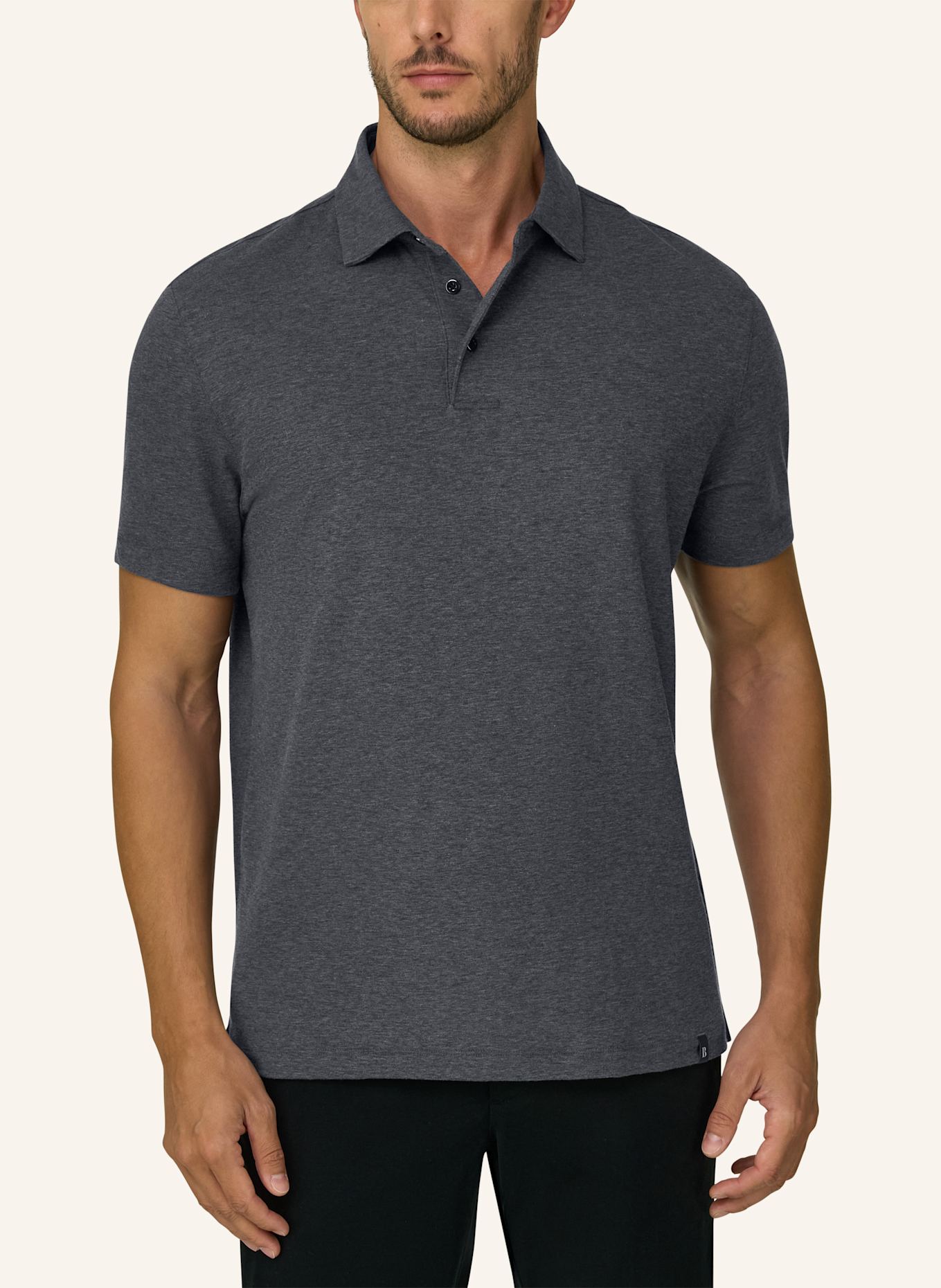 BOGGI MILANO Polo Shirt: DARK GRAY