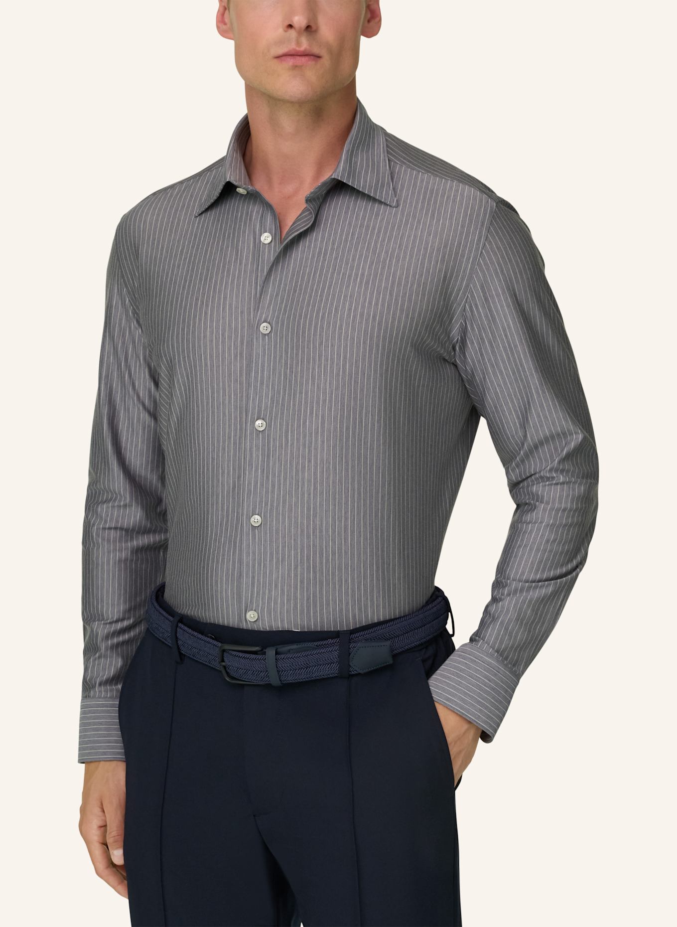 BOGGI MILANO Regular-Fit Jersey Shirt: BLUE