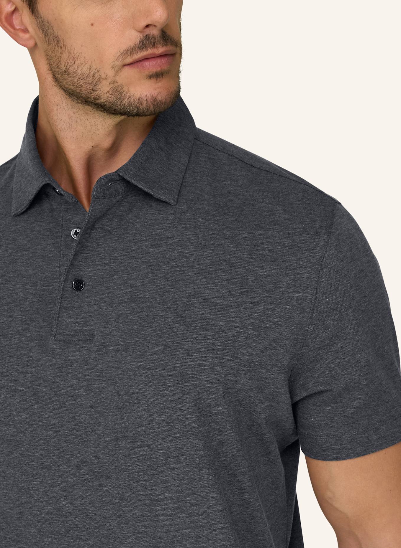 BOGGI MILANO Polo Shirt: DARK GRAY